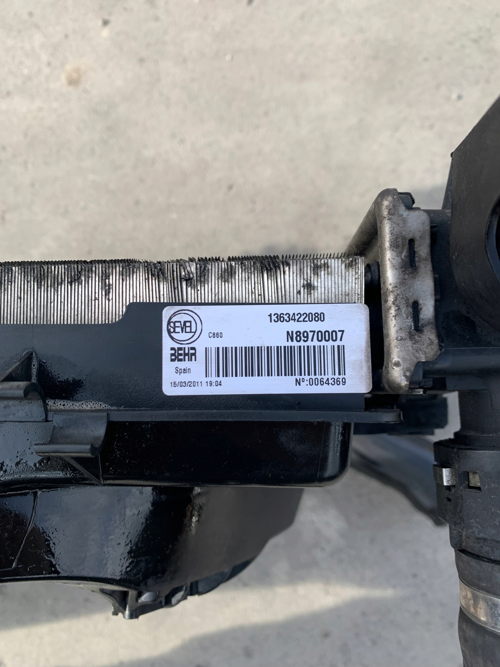 Kühler Lüfter INTERCOOLER Gurten vorne DUCATO BOXER 1363422080