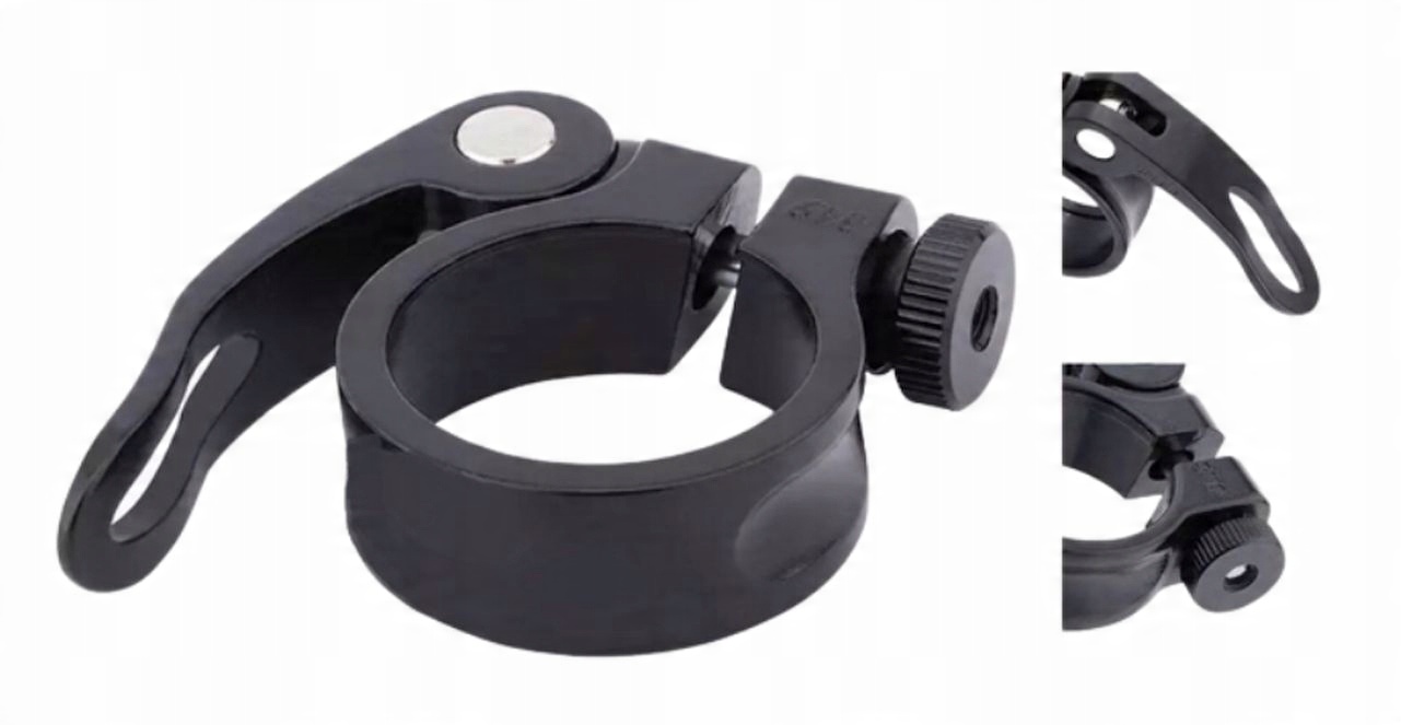 

Obejma zacisk sztycy siodła rower Qr 31,8mm czarny