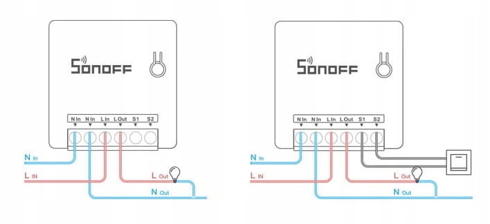 Sonoff Mini R2 dopuszkowy przekaźnik Wifi Seria Sonoff Mini R2