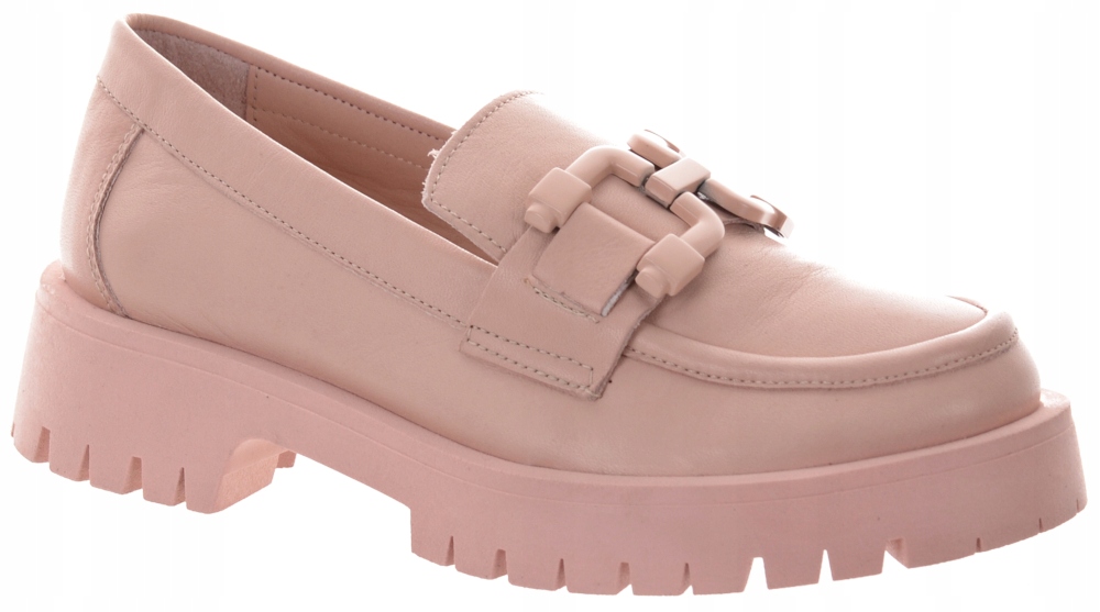 Venezia Dámské Růžové Kožené Mokasíny Na Platformě 40