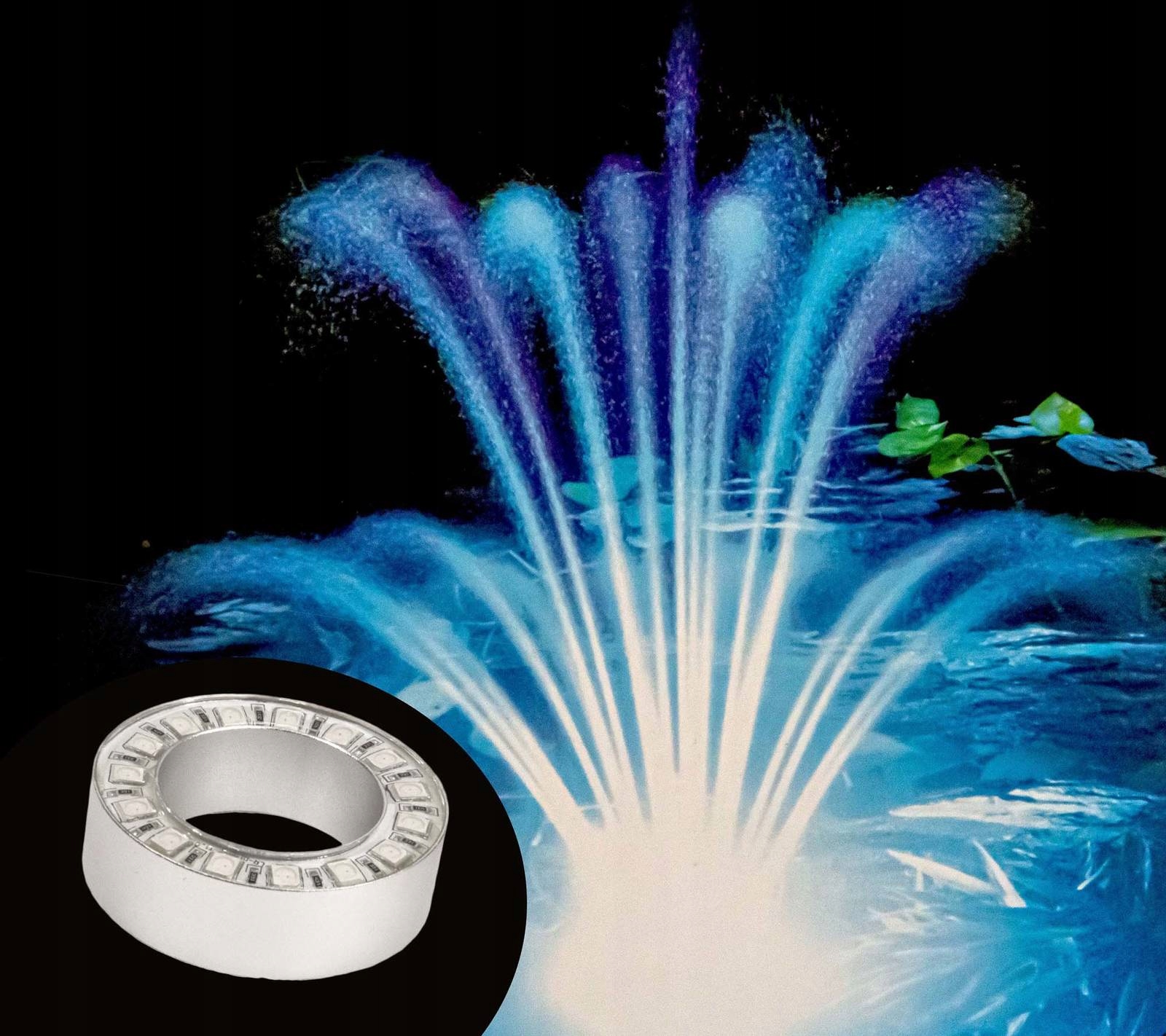 Ring świetlny biały 15x LED 12V oświetlenie do fontann oczek Garden HOBBY Certyfikat CE