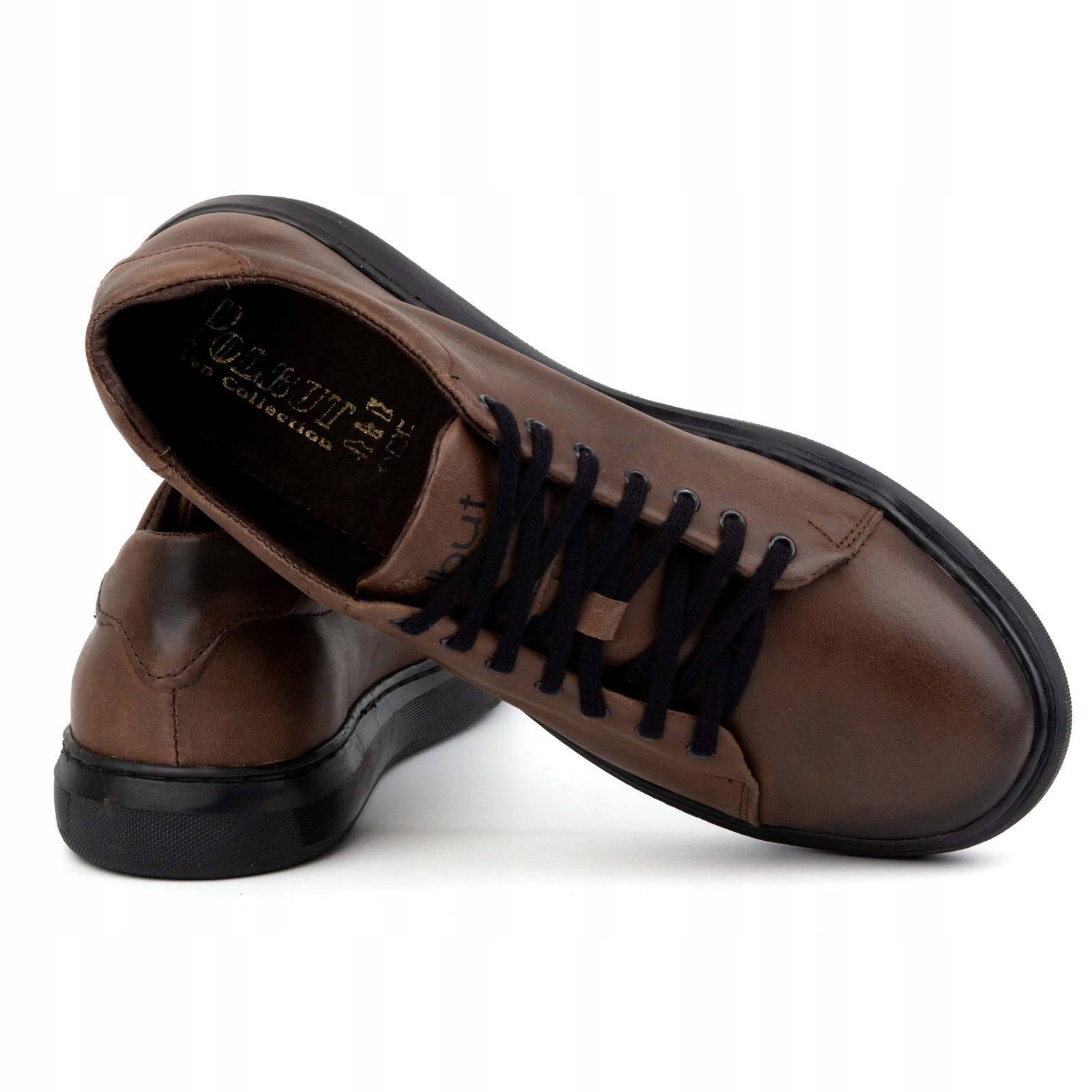 BUTY MĘSKIE SZNUROWANE SKÓRA NATURALNA POLSKIE 2127 BRĄZOWE 40 Rozmiar 40