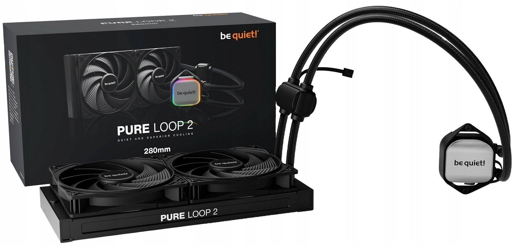 Chłodzenie wodne be quiet! Pure Loop 2 280 mm ARGB z 2 wentylatorami PWM