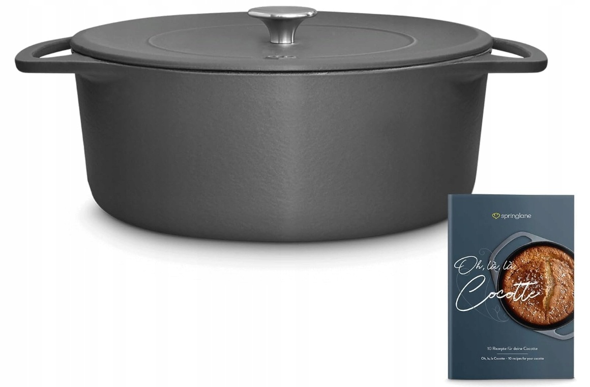 Springlaný Cocotte Litinový Hrnec 6 L