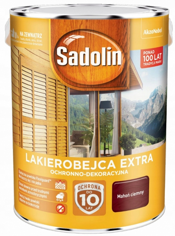 Sadolin ExTRA Lakierobejca Ciemny Mahoń 5L