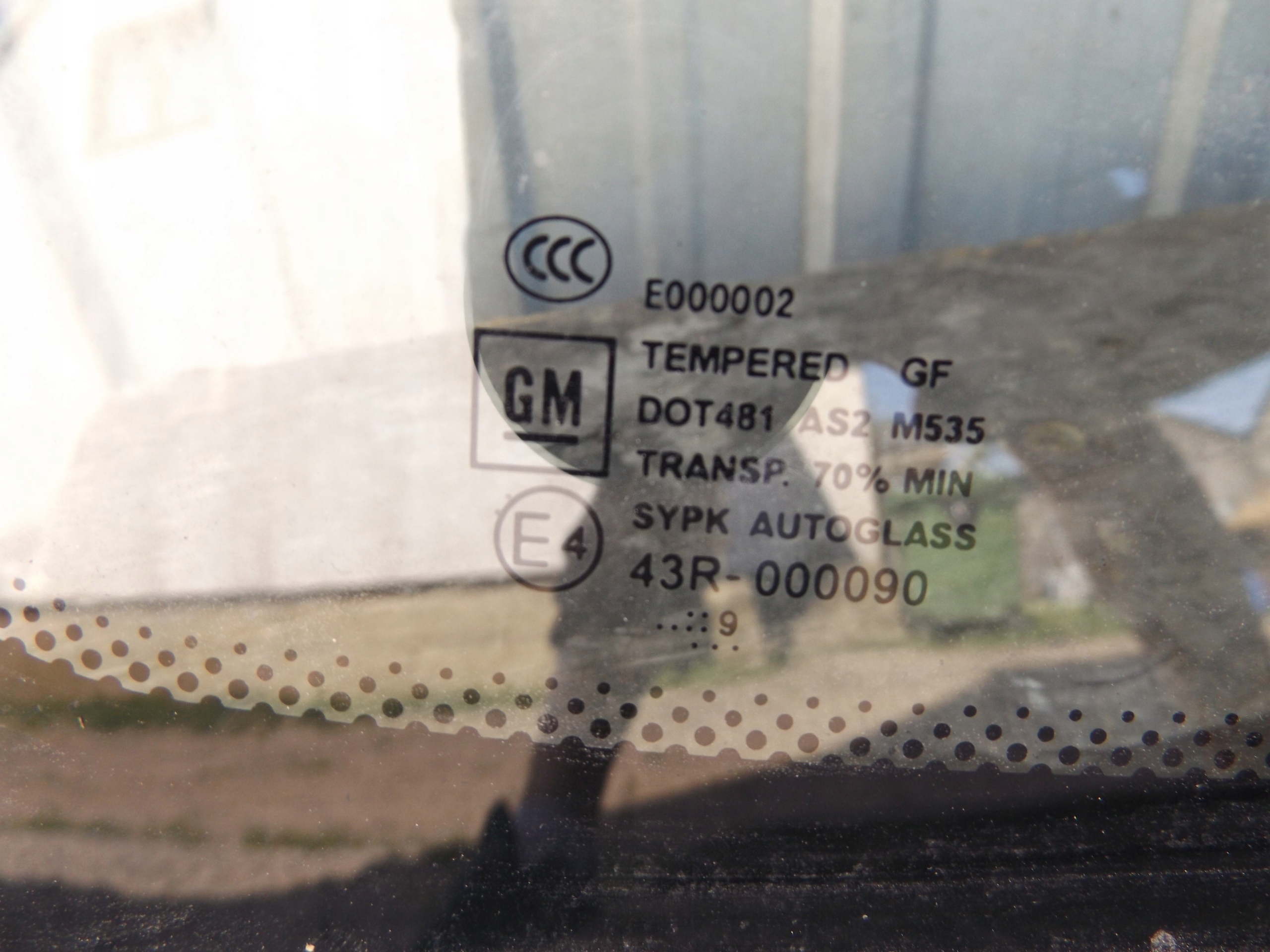 AVEO T250 SEDAN SZYBA KAROSERYJNA TYŁ Producent części Chevrolet OE