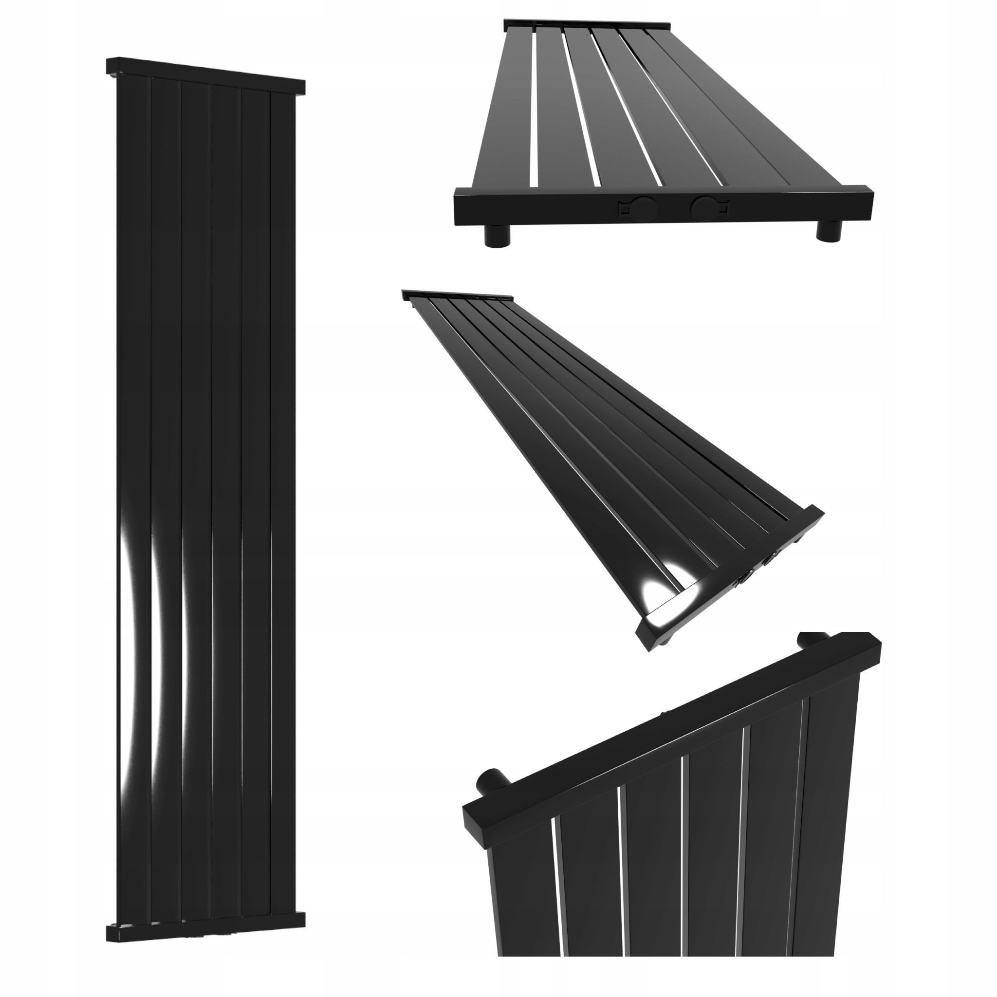 Dekorativní radiátor Lotus 100x45 Černý Lesk