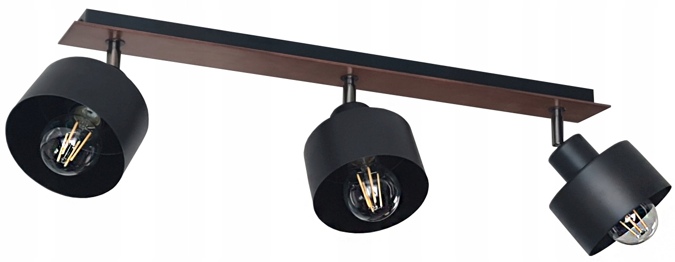

Lampa Plafon Sufitowy 015-3PL Led Drewno Metal