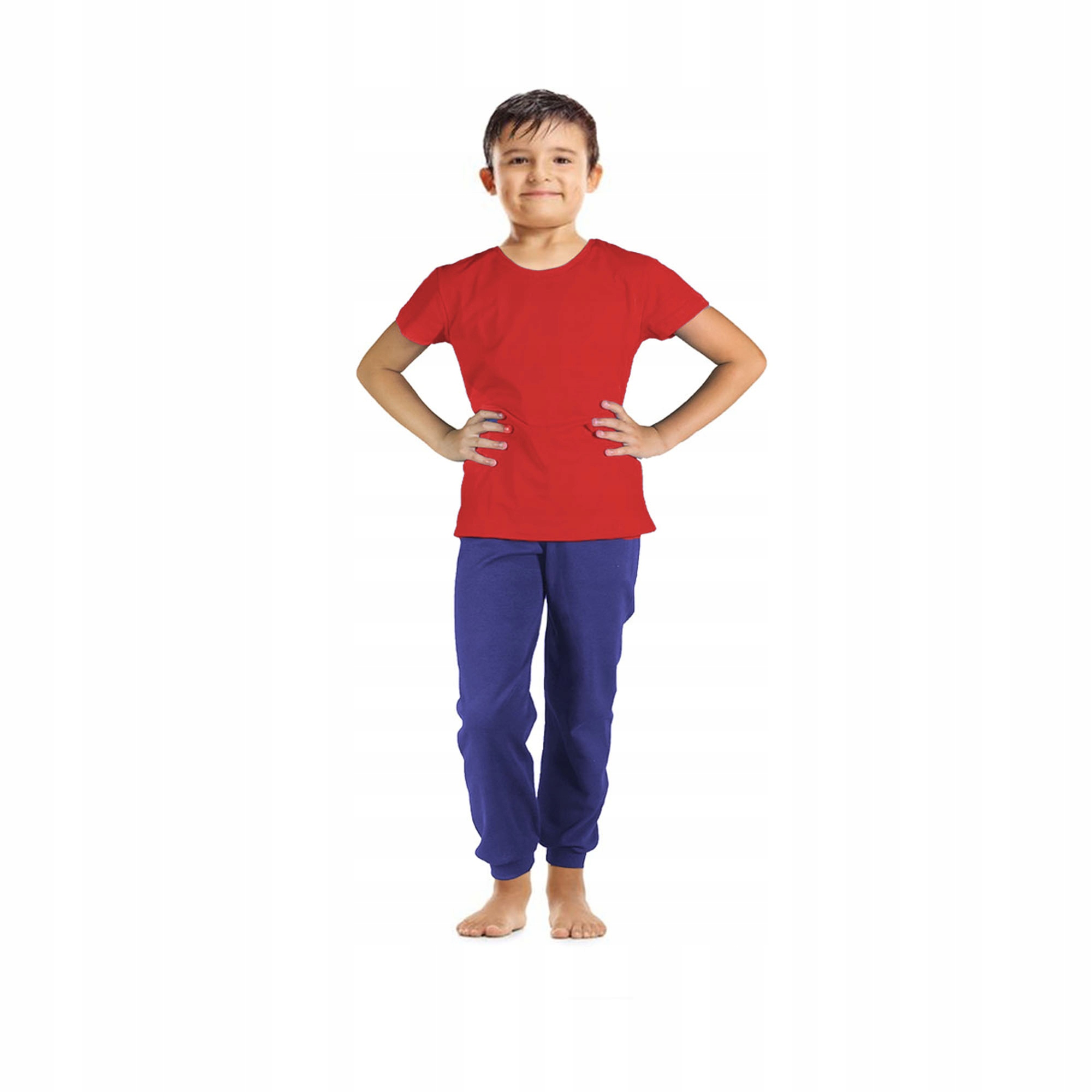 NIEBIESKIE SPODNIE DRESOWE 140 SPORTOWE DŁUGIE LEKKIE CIENKIE DZIECIĘCE Marka Marcinkowski