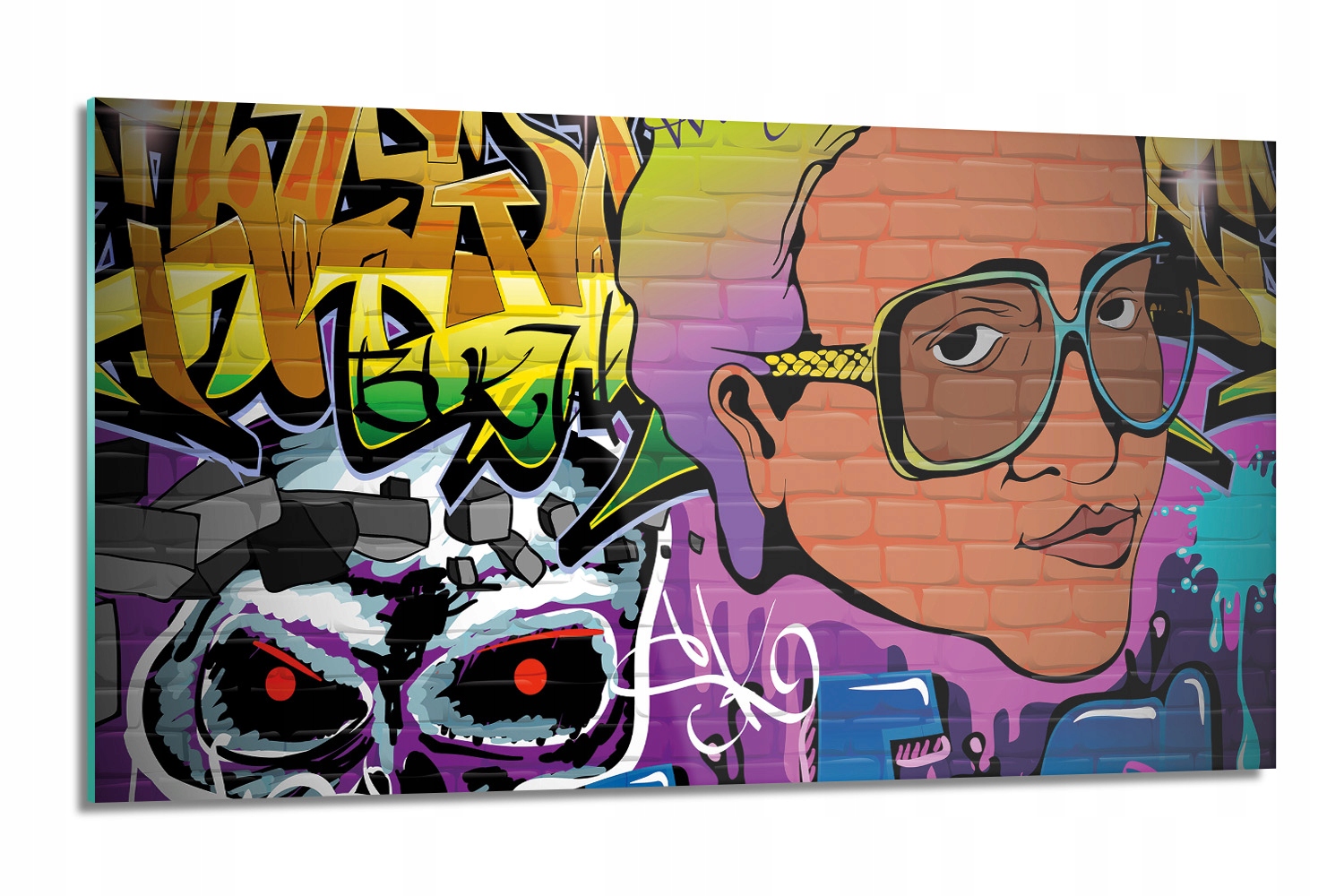 dekor Graffiti tvár s grafikou 120x60 moderný