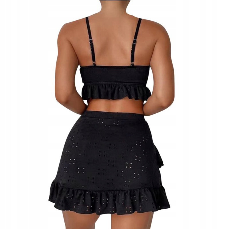 STRÓJ KĄPIELOWY DWUCZĘŚCIOWY PAREO BIKINI WYSOKI STAN MODELUJĄCY DAMSKI L Marka bez marki