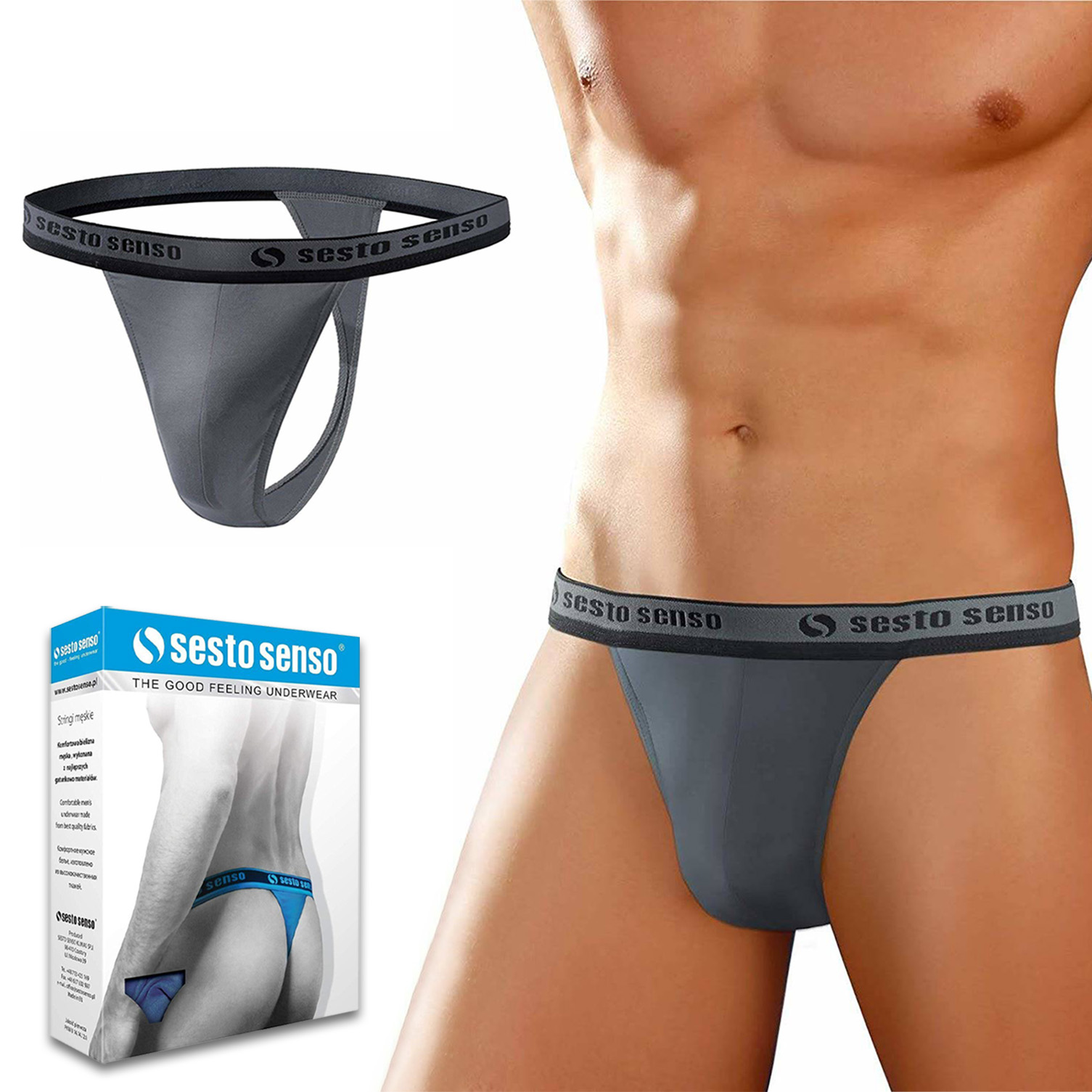 

Sesto Senso Tiger stringi męskie bawełniane - XL