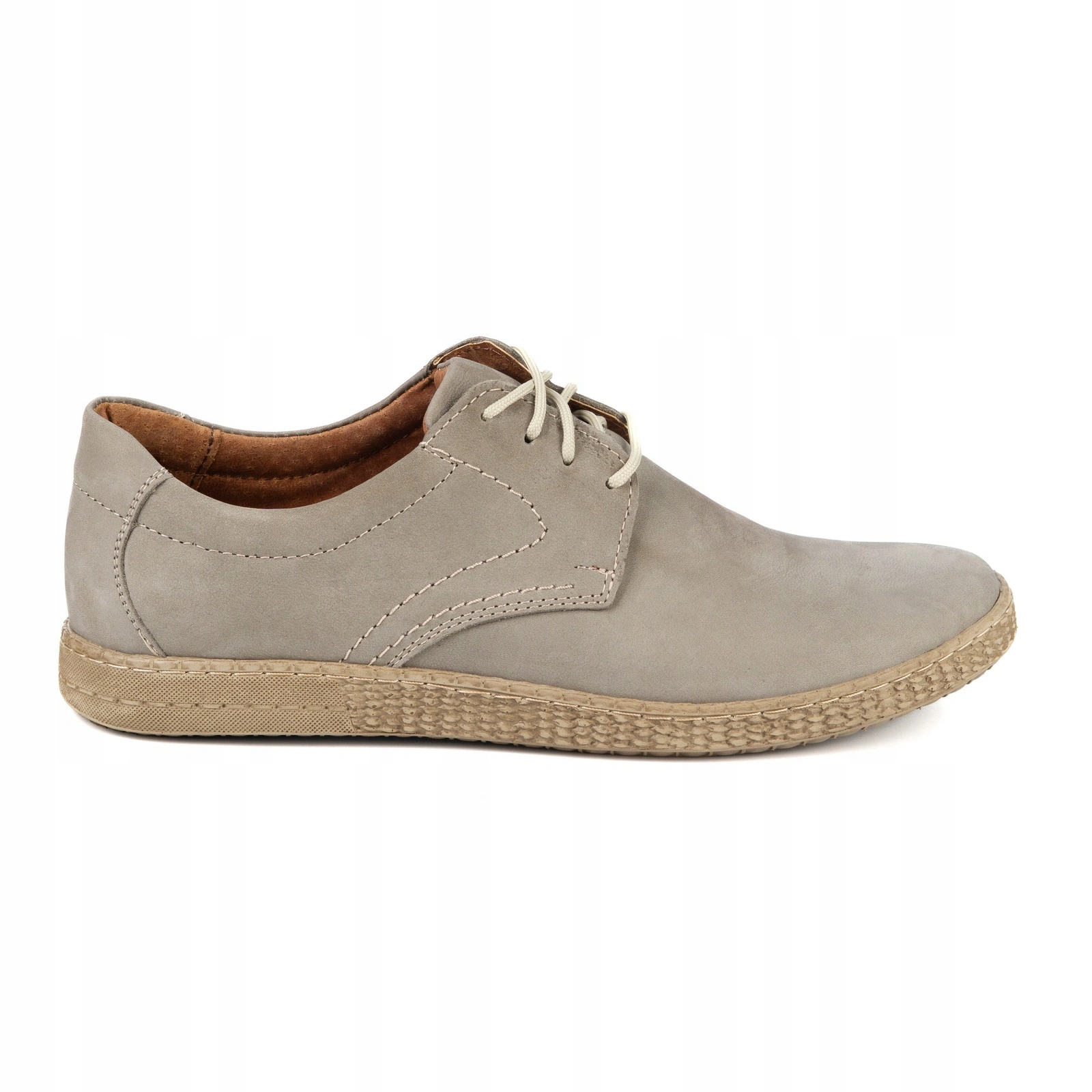 Pánské kožené boty Casual 933/2 šedé 44