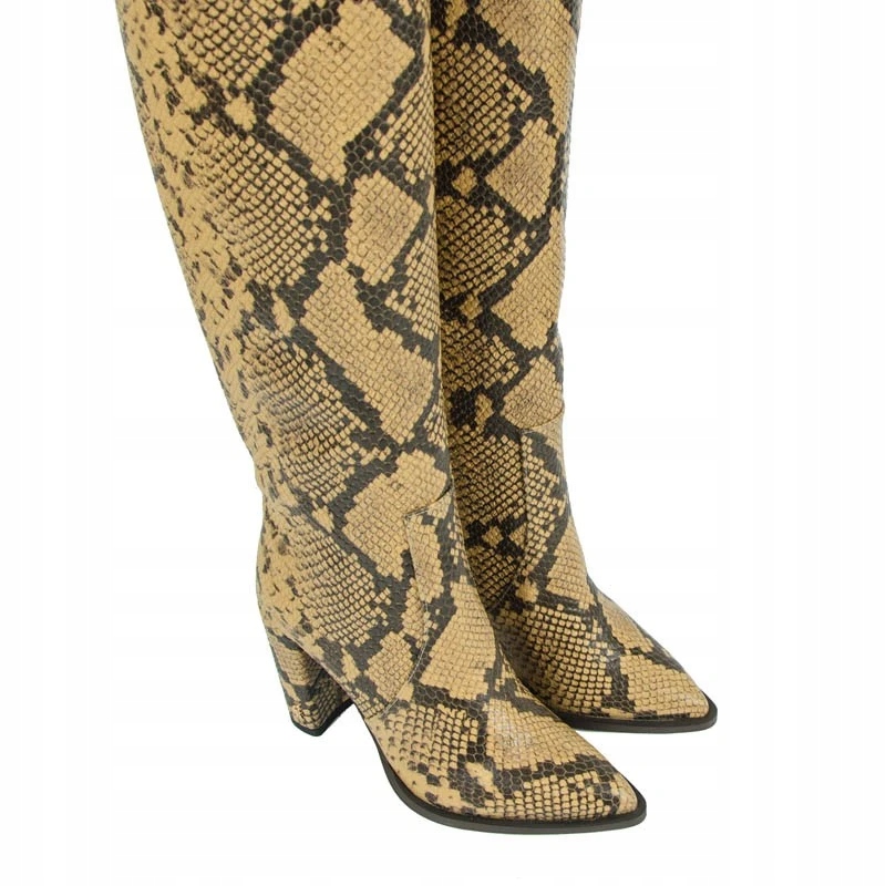 CARINII B5967 KOZAK KLASYCZNE SKÓRA BEŻOWE RUDE 39 Płeć kobieta