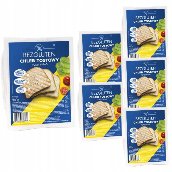 5 x Bezgluten toastový chléb 300 g Bezgluten
