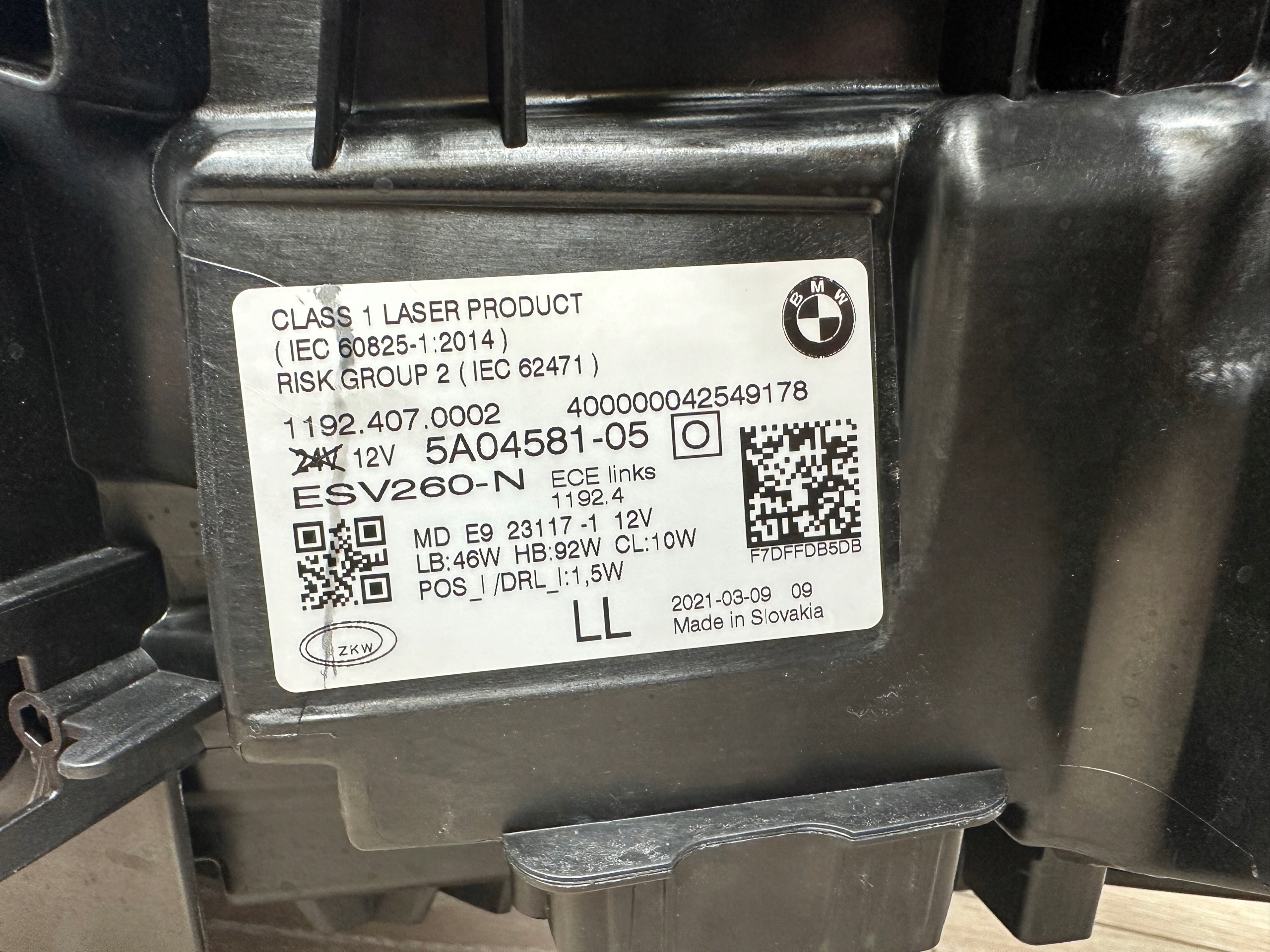 light left BMW 4 G22 G26 M3 G80 Laser