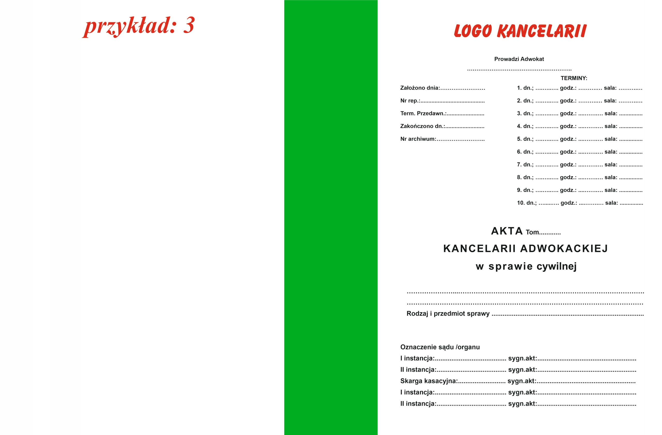 teczka okładka akta adwokackie radcowskie 200 szt Kod producenta AKTA ADWOKACKIE