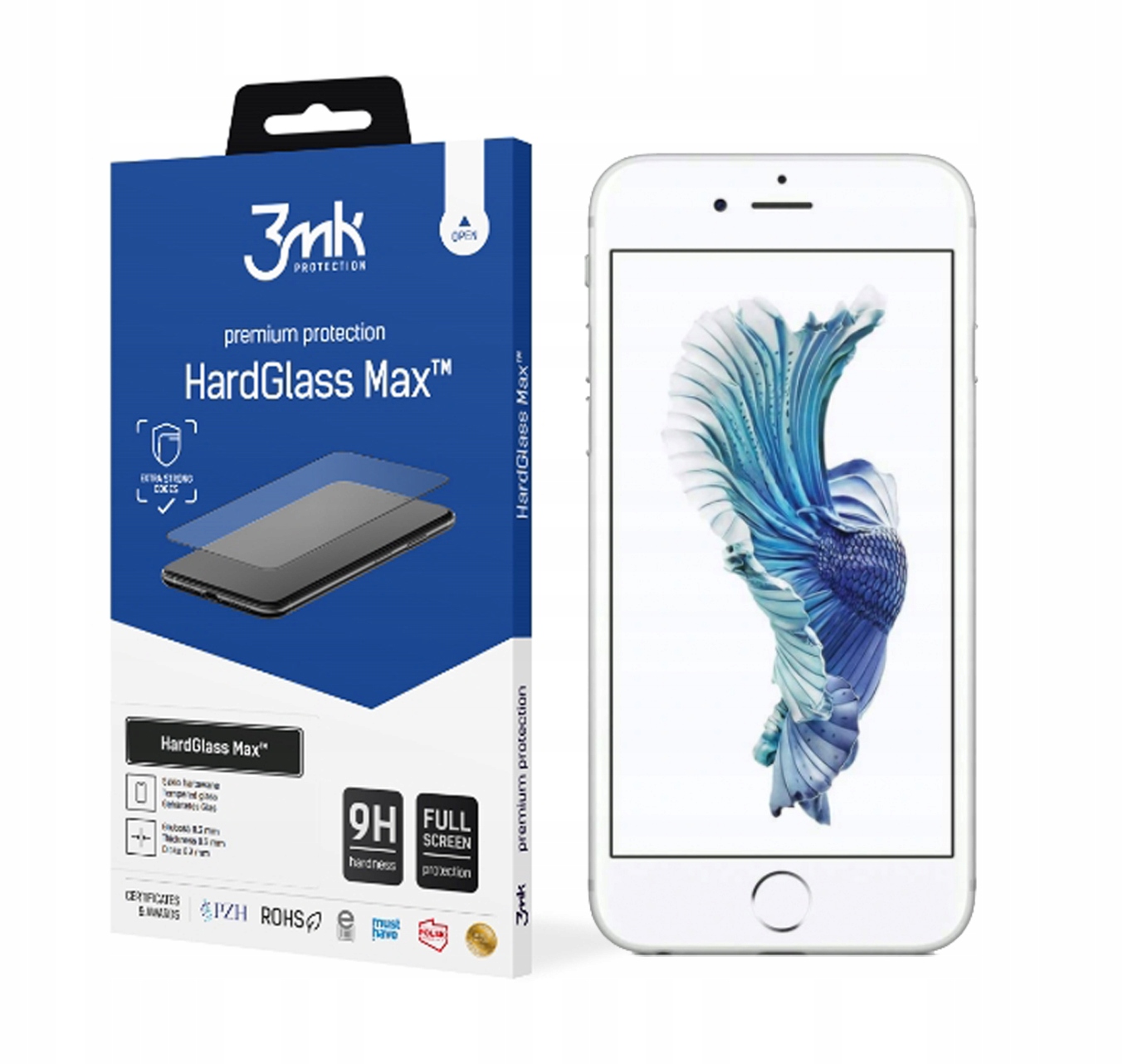 

HardGlass Max 3MK do Apple iPhone 6 Plus Biały