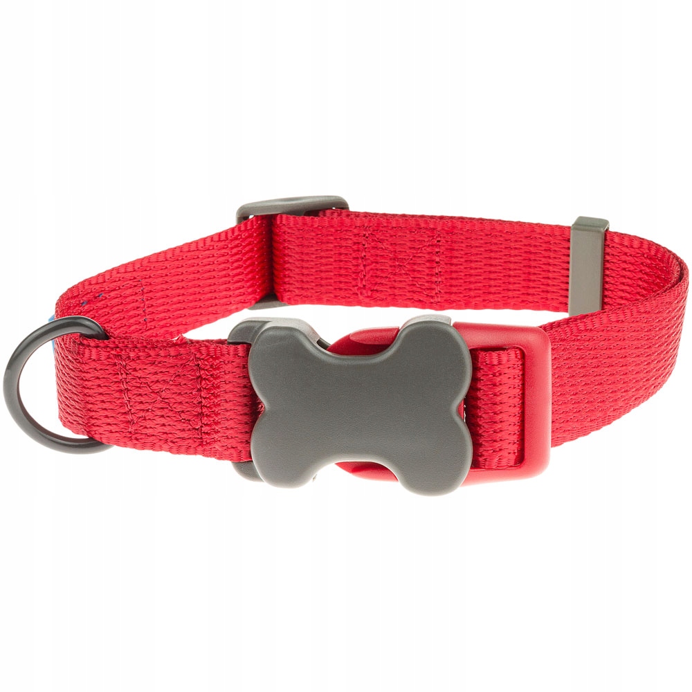 

Obroża dla średniego psa parciana klamra kostka M