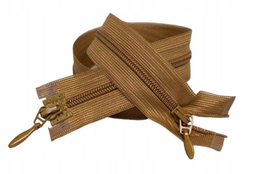Zamek dwusuwakowy rozdzielczy orzechowy 40 cm