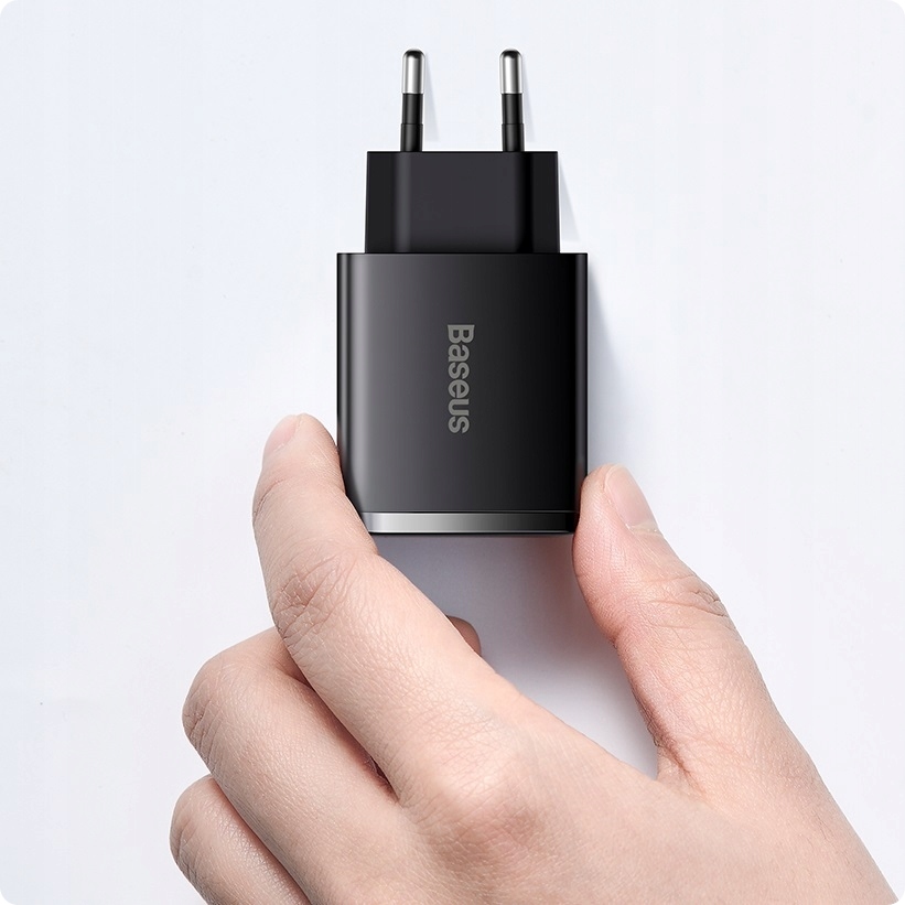 BASEUS SZYBKA ŁADOWARKA SIECIOWA DO TELEFONU 3X USB USB-C 30W PD QC 3.0 AFC Kod producenta CCXJ-E01