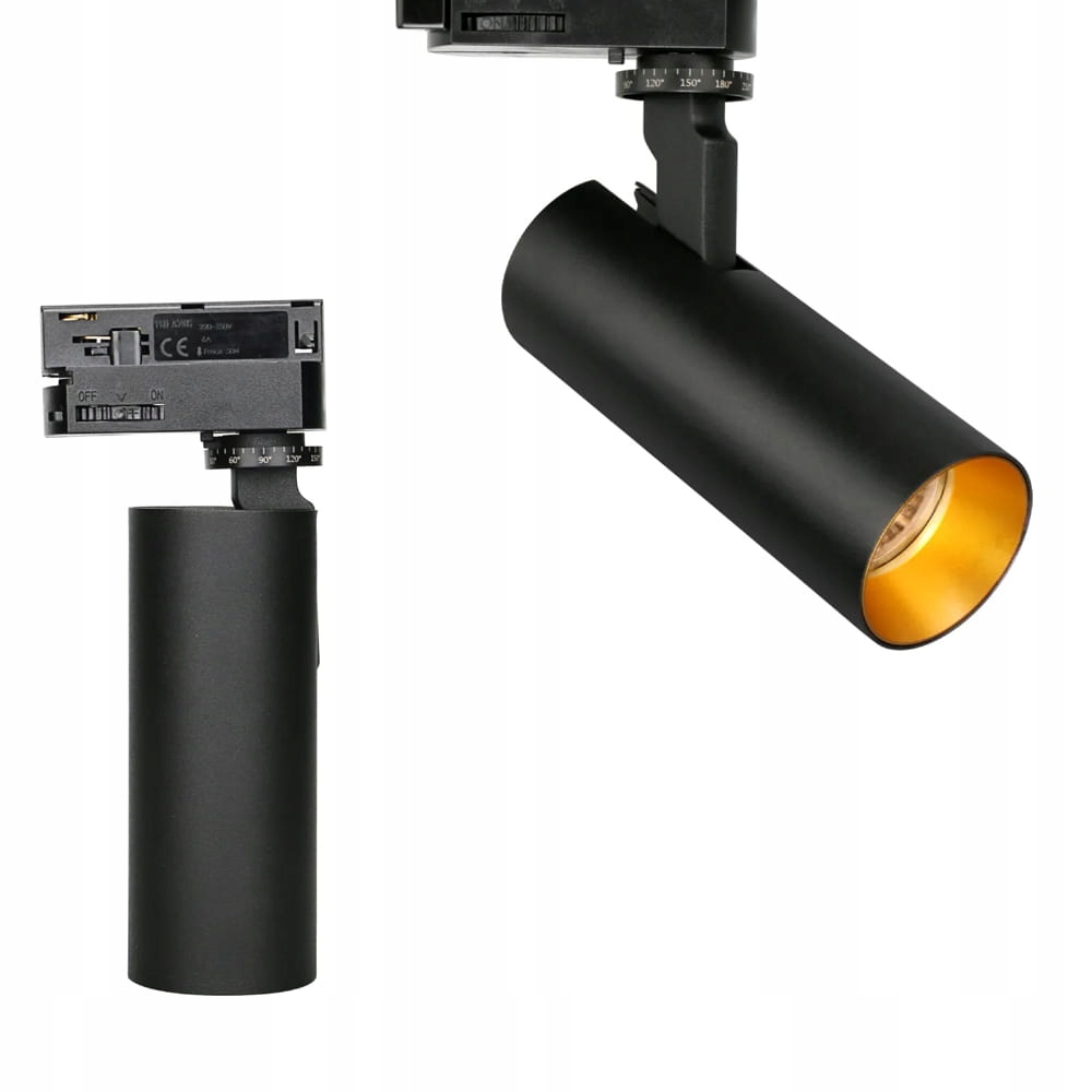 Reflektor pro 3-okruhové kolejnice Luba 10W Led černý Yaskr