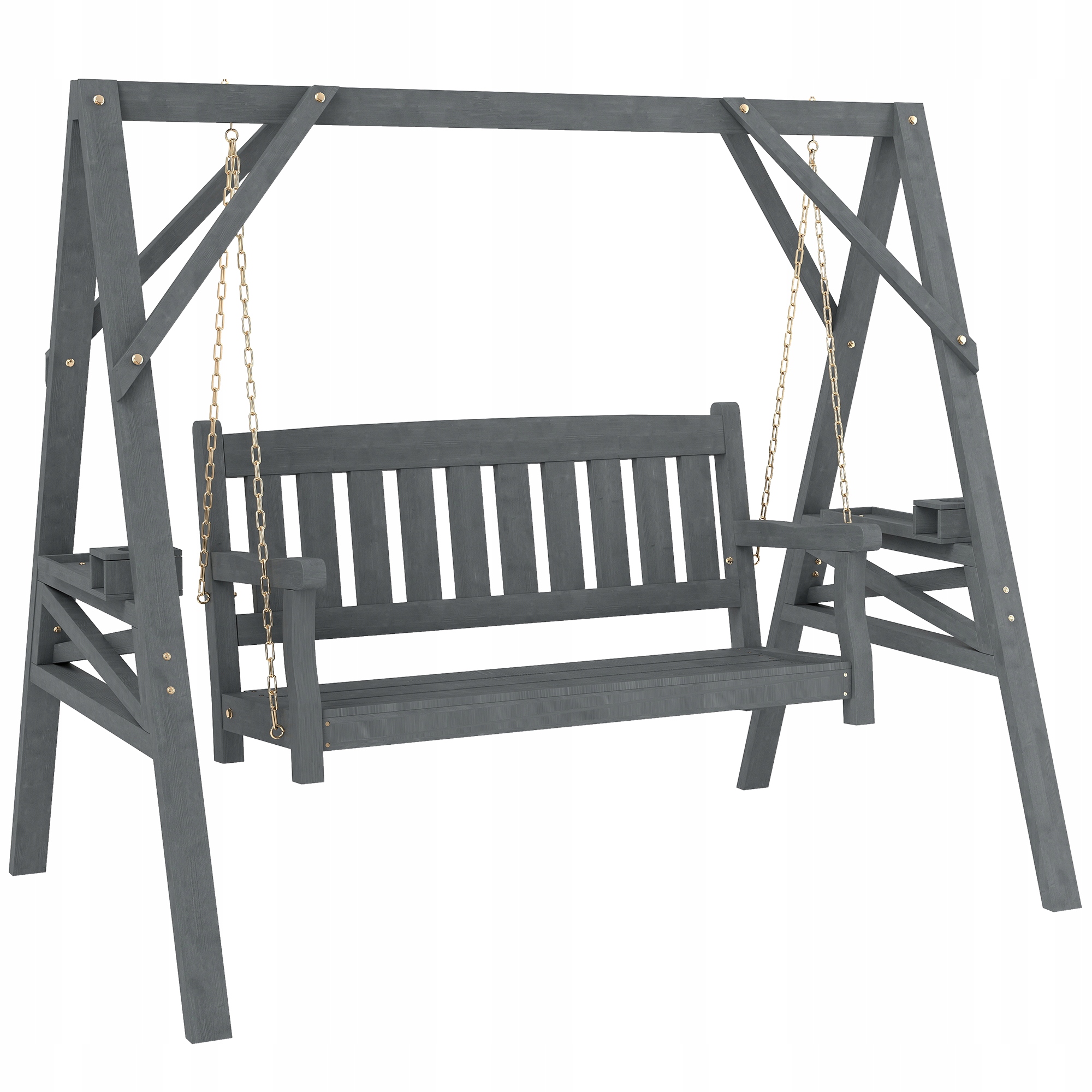 Doppelschaukelstuhl pro zahradu s ergonomickým designem, tannenholz, 250 kg
