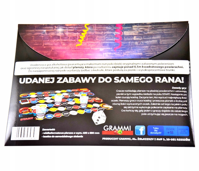 GRA NA URODZINY ALKOHOLOWA TOWARZYSKA IMPREZOWA Wydawca Grammi