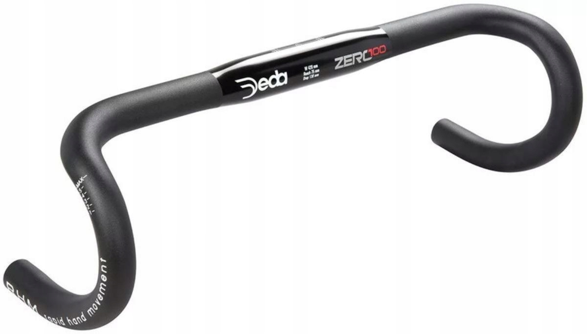 Volant Silniční cyklistická Deda Zero100 Rhm Aluminium Černá šířka: 46 cm