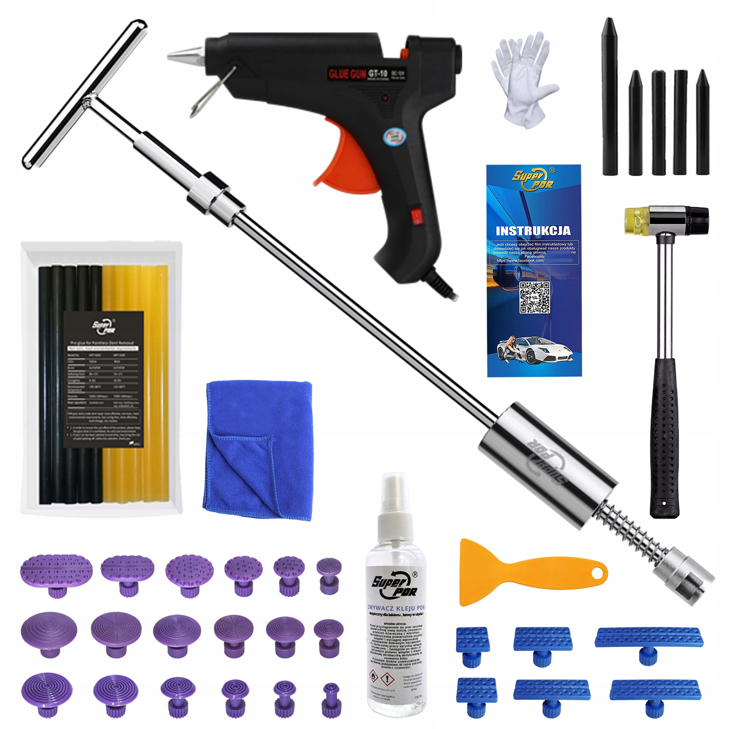 Setrvačné kladivo Sada Pdr Nástroje pro vytahování promáčklin Pdr