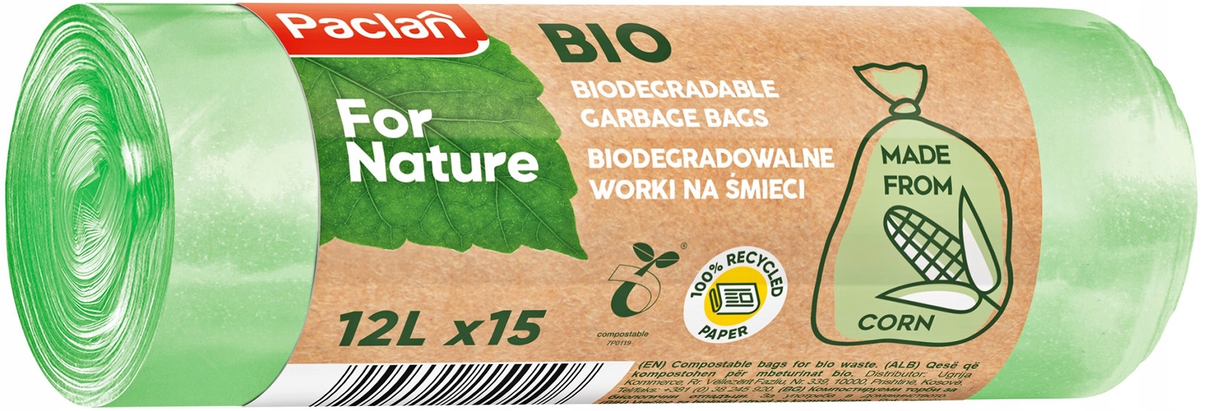 

Paclan Bio For Nature Worki Na Smieci 12 L 15 Szt