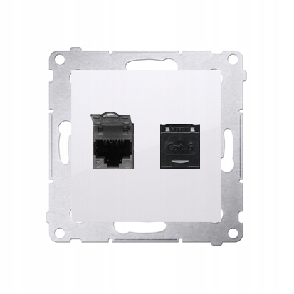 

SIMON54 gniazdo komputer podwójne RJ45 białe