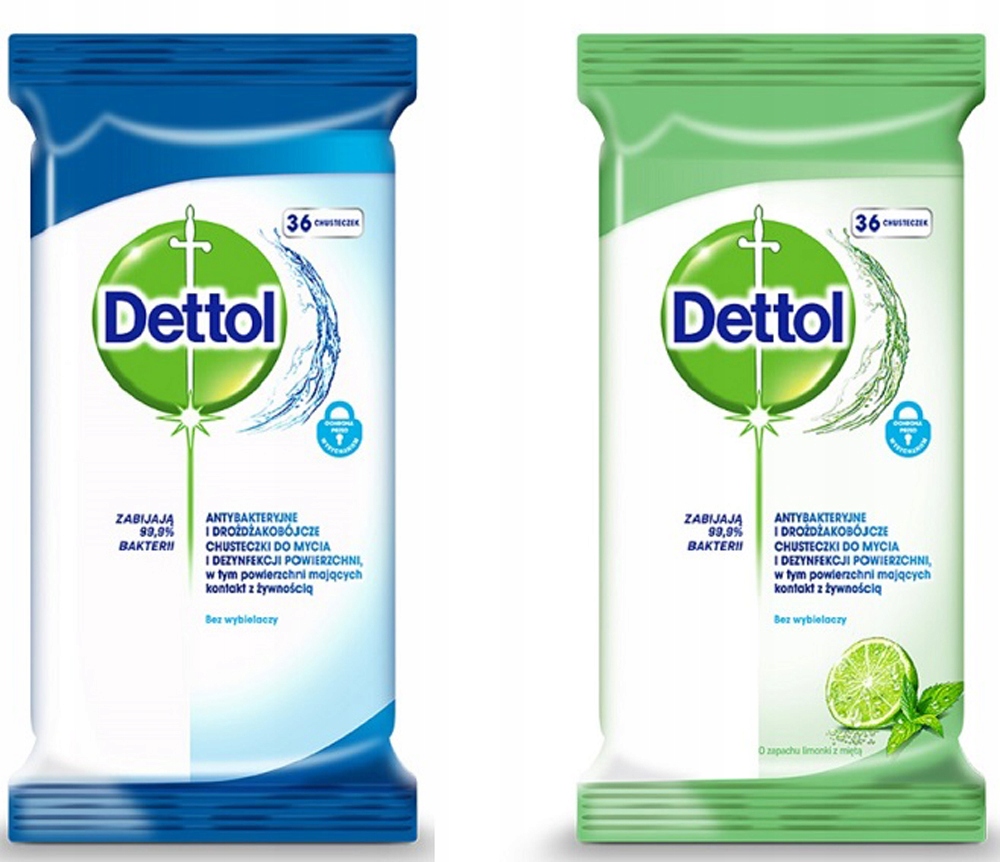 

Dettol Antybakteryjne chusteczki do powierzchni 72