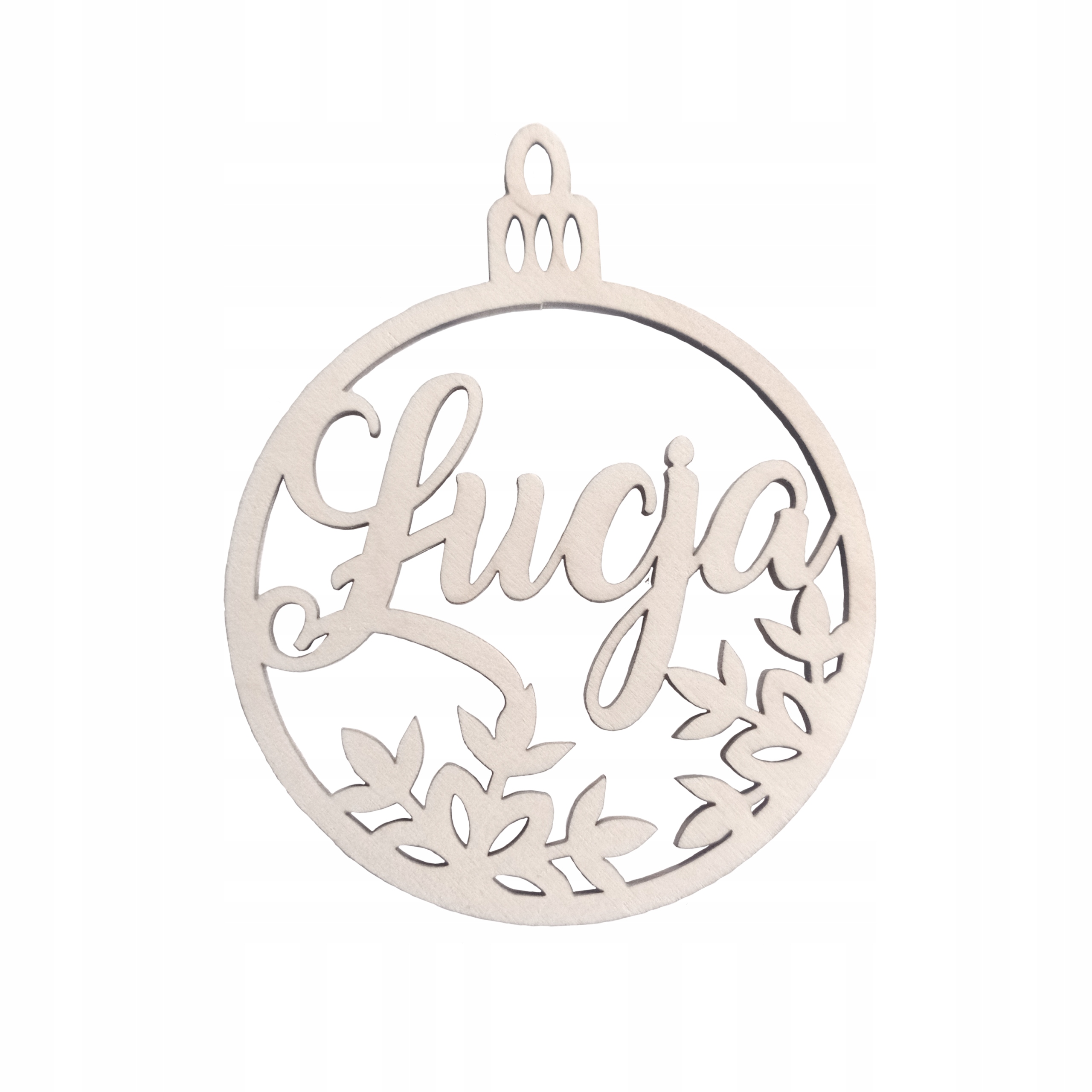 

Bombka Świąteczna drewniana z imieniem na choinkę