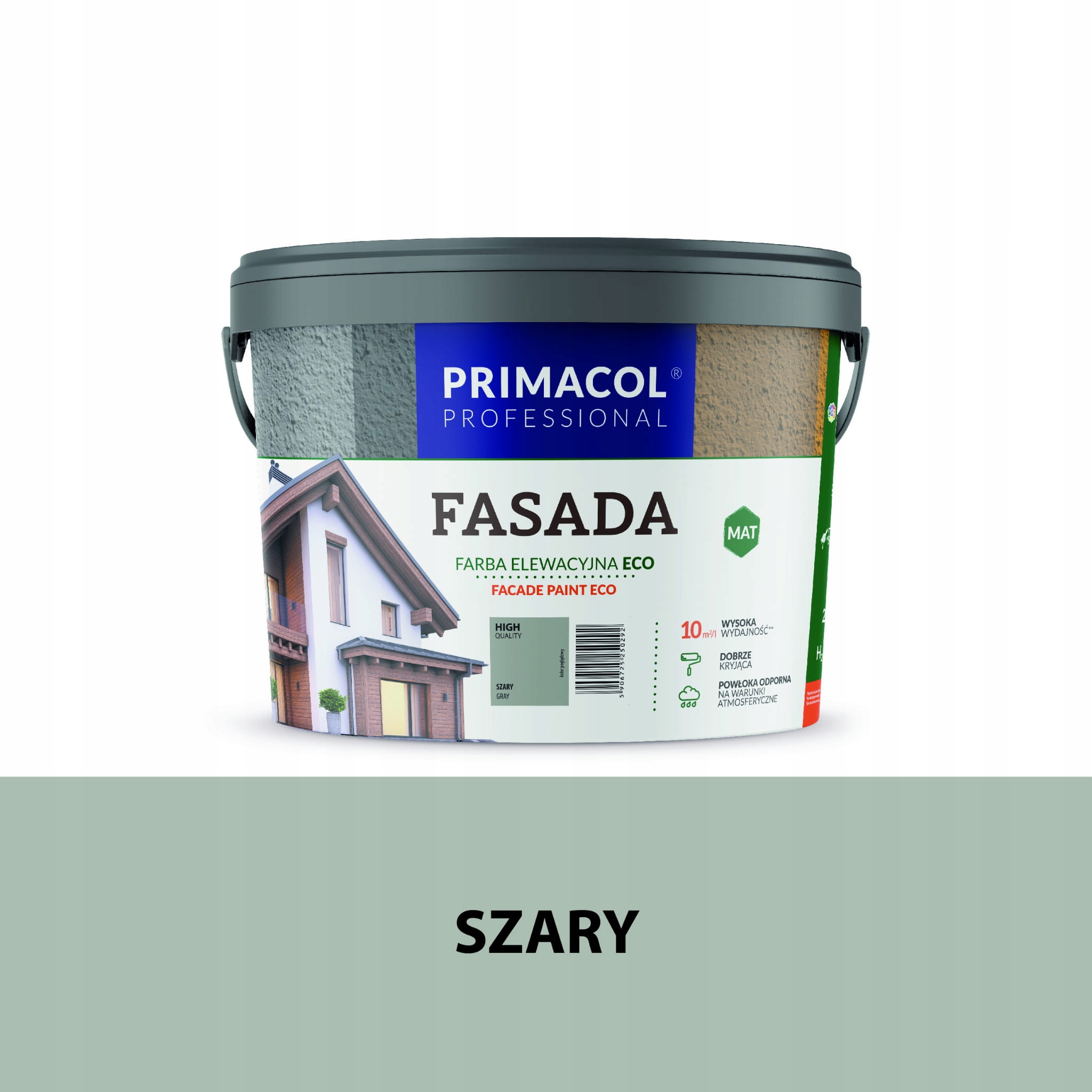 Barva Primacol 9 l, šedá matná