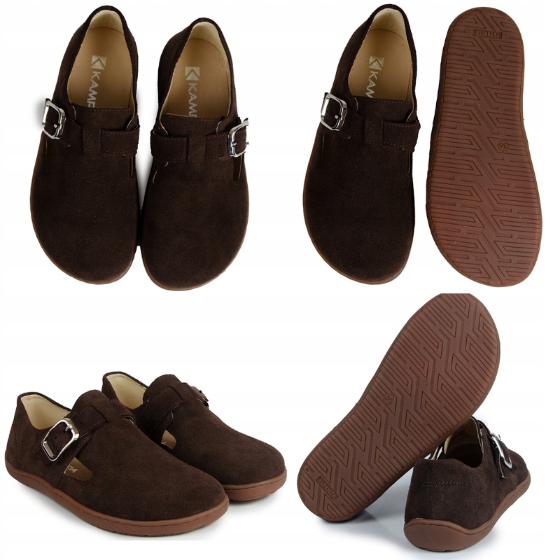 Laroni N1261 Barefoot Hnědé Kožené Polobotky Kampa 40