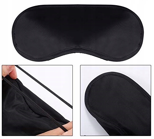 ČERNÁ MASKA NA OČI DO LETADLA A NA SPANÍ Barva černá