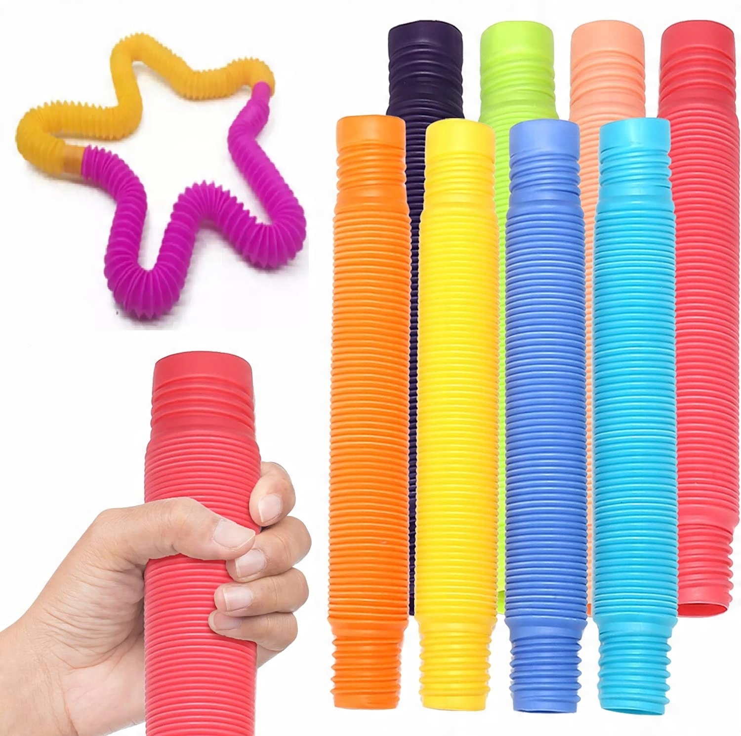

1 x Zabawka Edukacyjna Kolorowe Rurki Montessori