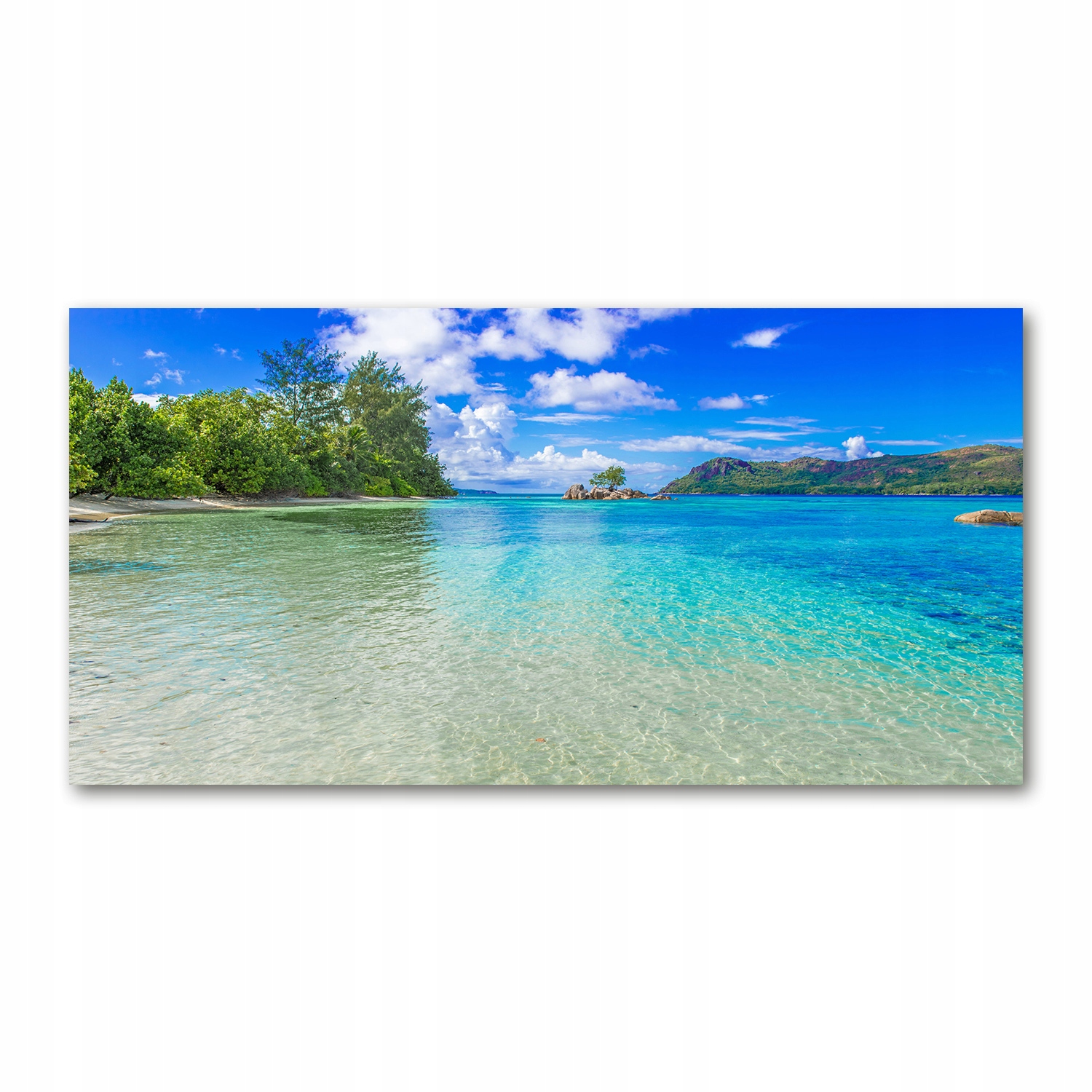 

Foto-obraz akryl Plaża Seszele zdjęcie 140x70 cm