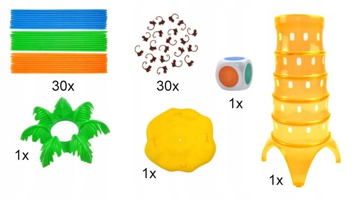 GRA ZRĘCZNOŚCIOWA SPADAJĄCE MAŁPECZKI BIERKI MAŁPKI RODZINNA SKACZĄCE Kod producenta CH-6437129