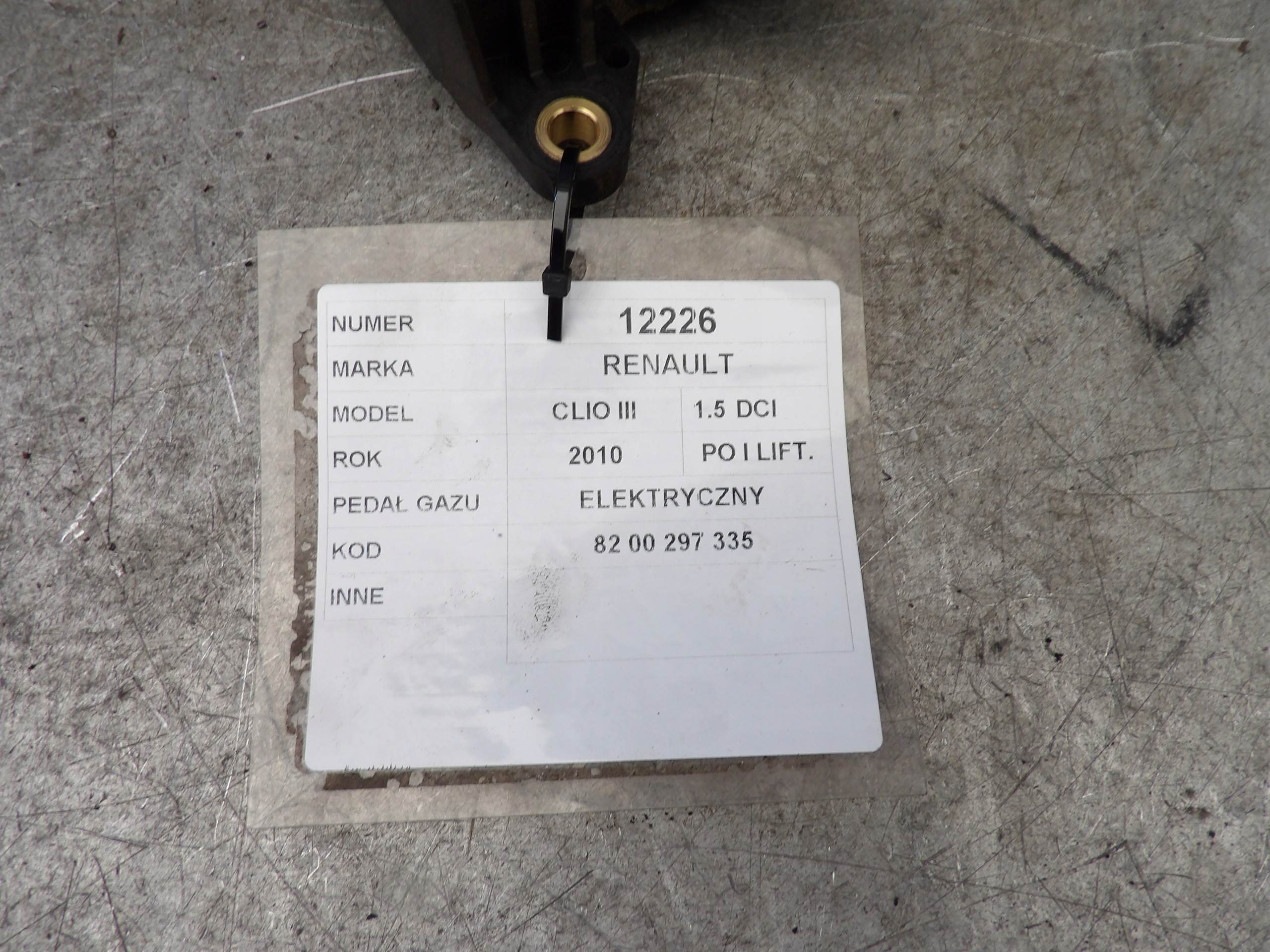 Renault Clio III 1,5 dci accelerator pedal
