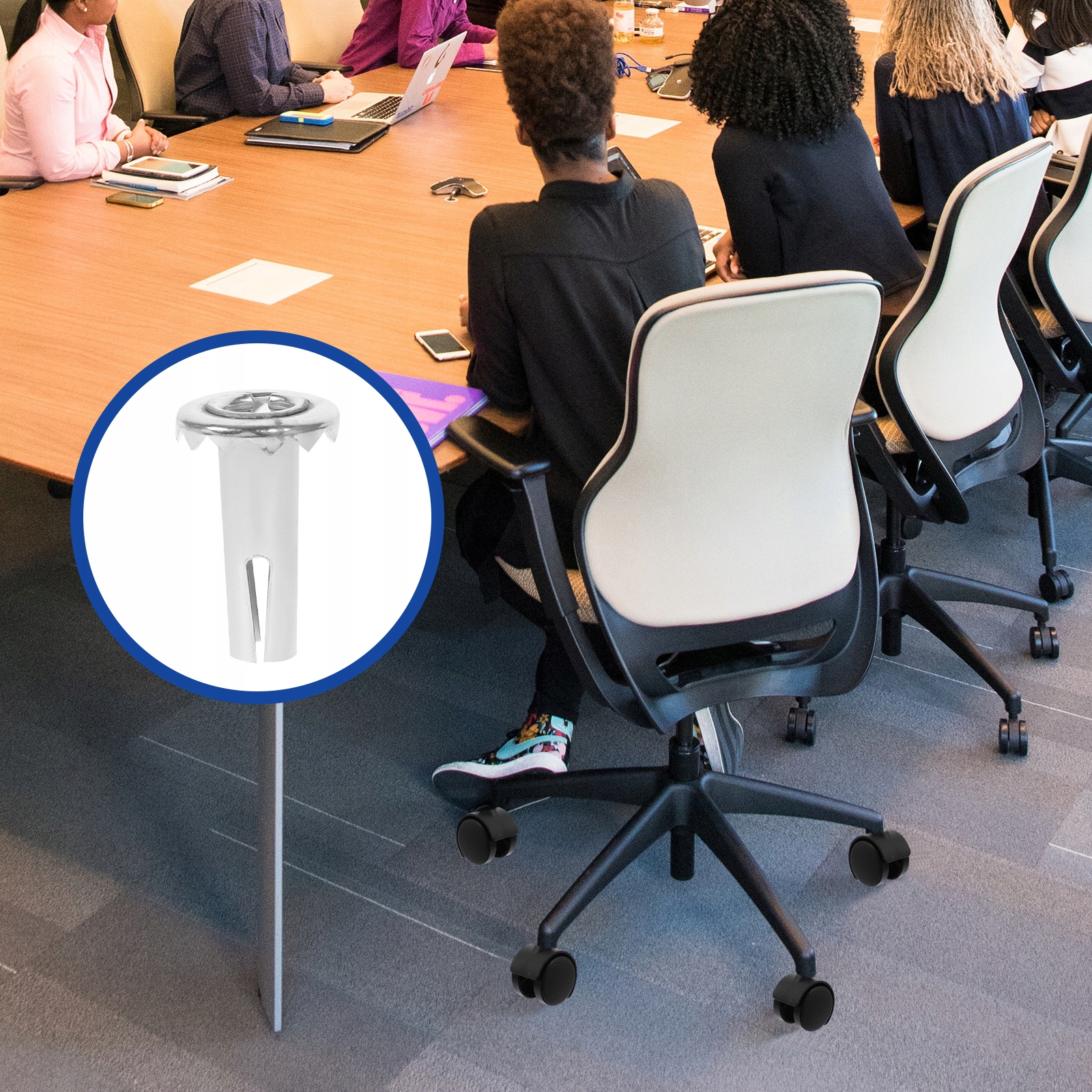 WKŁADKI TULEJOWE DO KÓŁEK NA OBROTACH MEBLOWYCH Marka bez marki