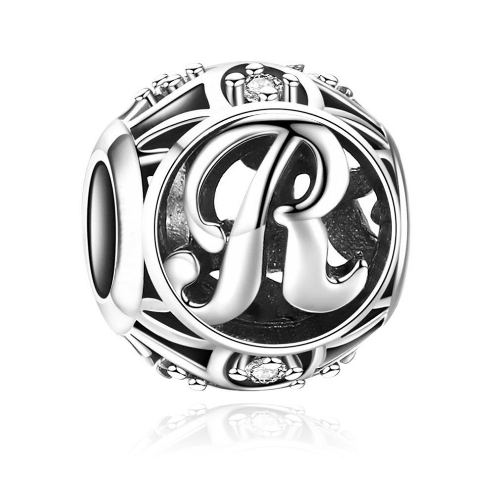 

Charms Zawieszka Koralik 925 Literka R SR440