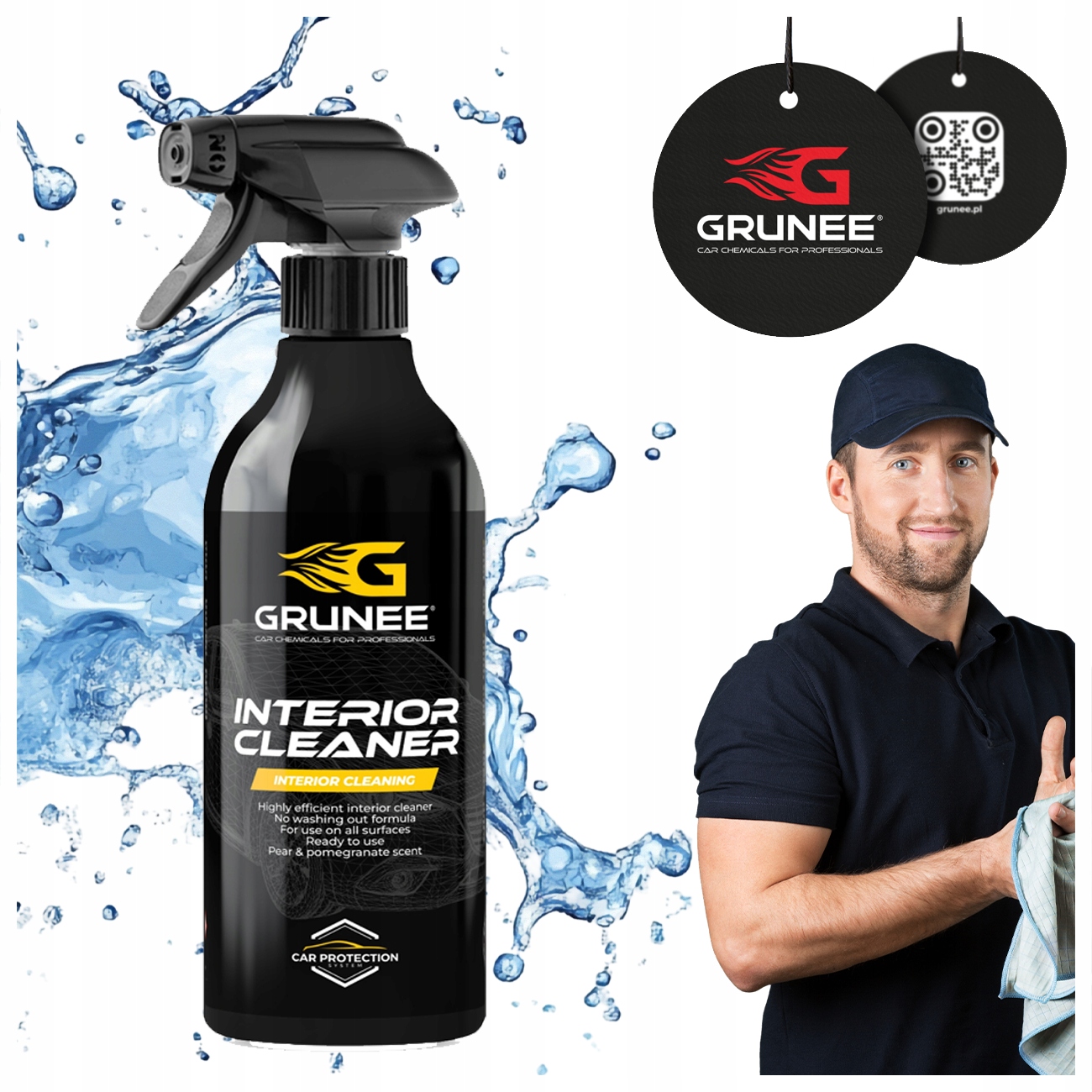 Interior Cleaner Premium Grunee do czyszczenia wnętrza pojazdu 500ml+GRATIS