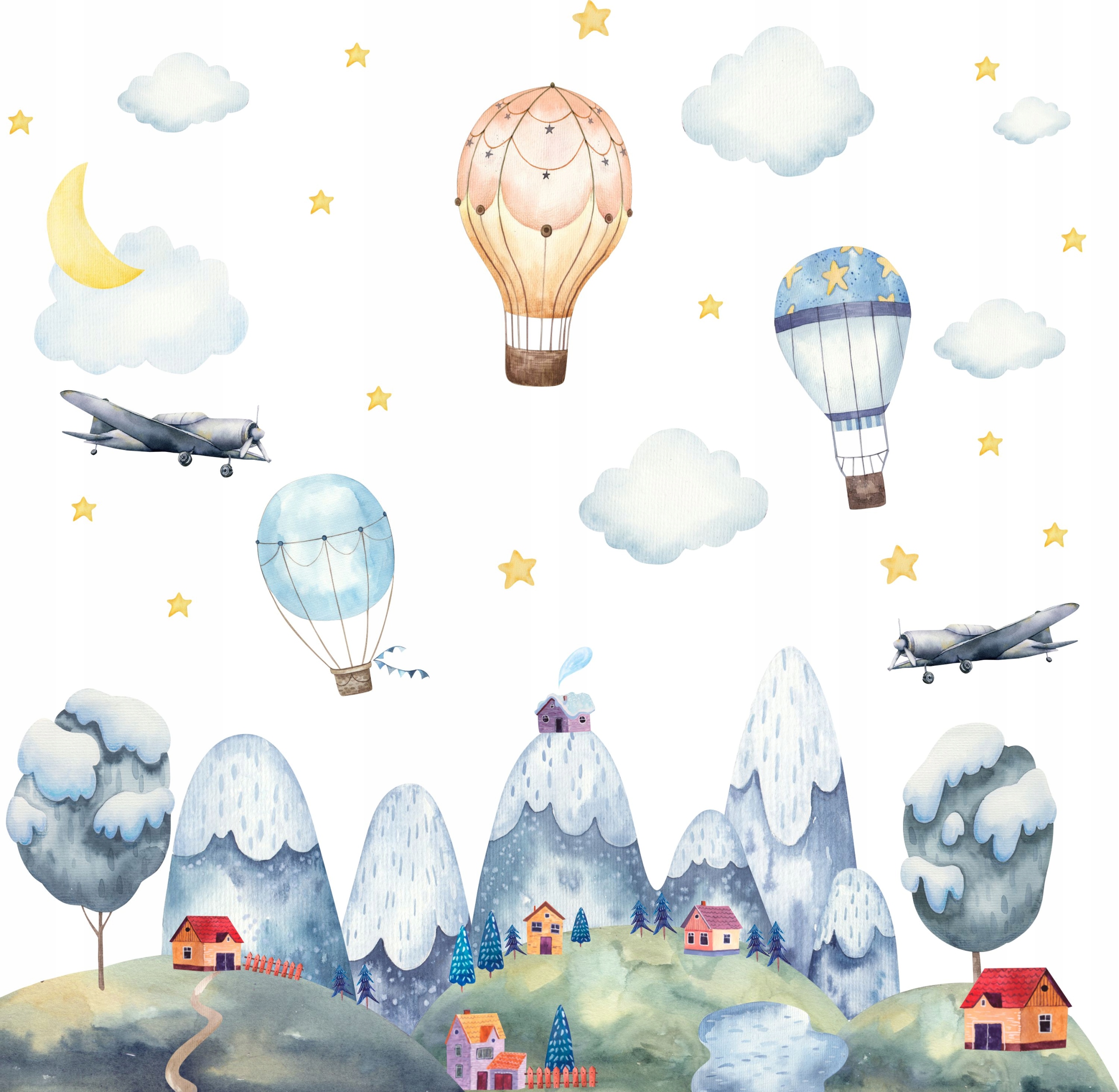 

Naklejki ścienne dla dzieci Góry Balony D315 200cm