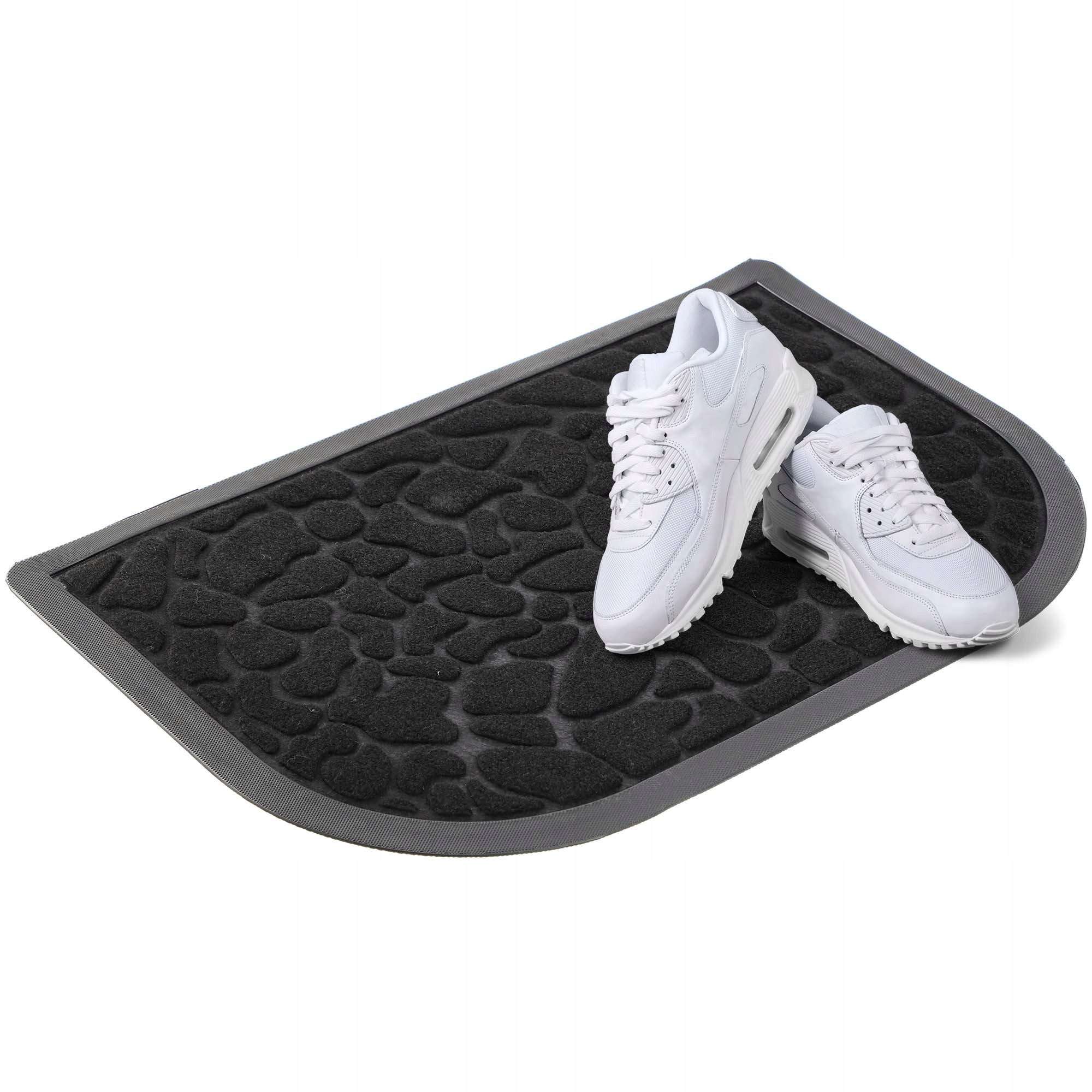 WYCIERACZKA POD DRZWI WEJŚCIOWA ZEWNĘTRZNA DO BUTÓW GUMOWA PÓŁOKRĄGŁA 60x40