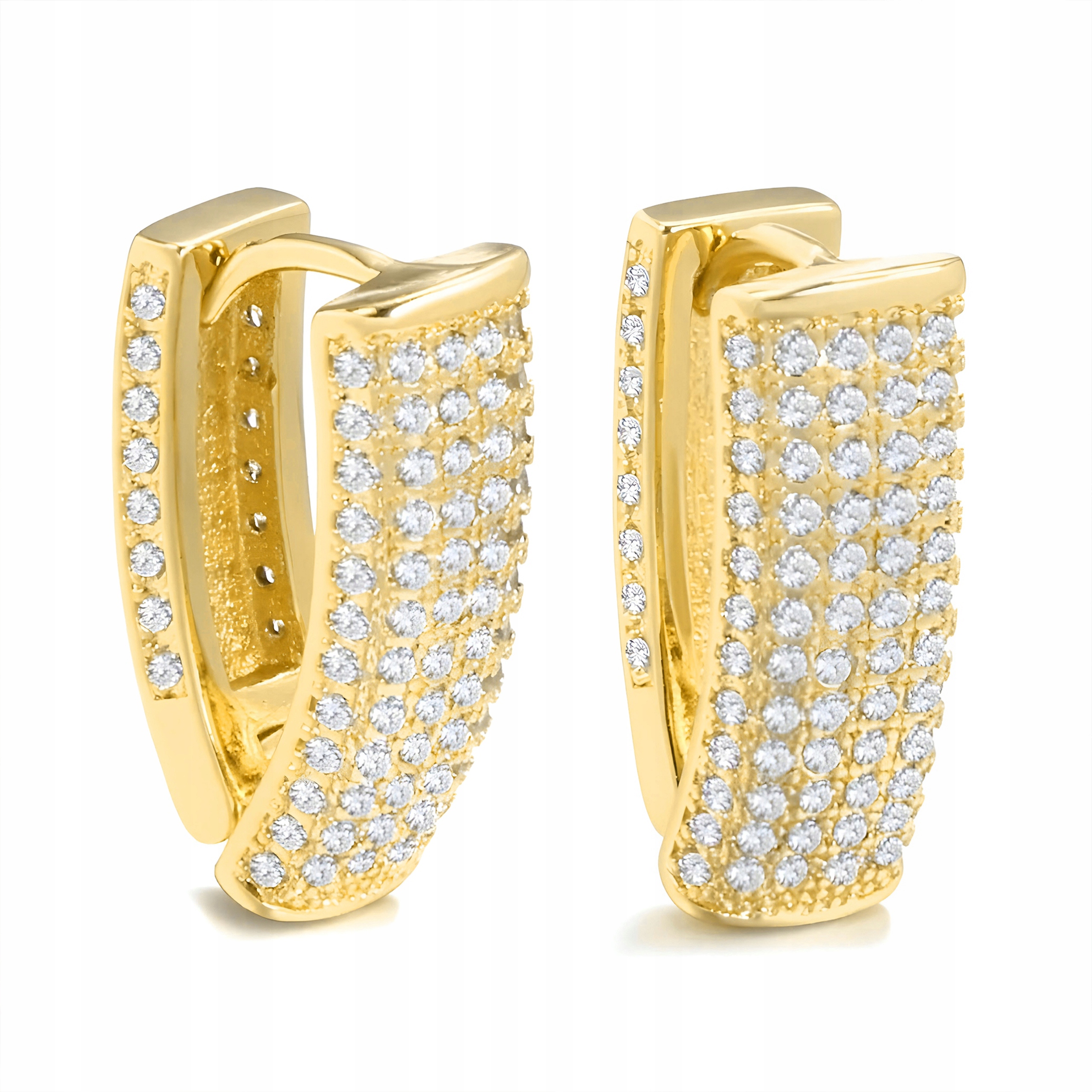 Zlaté Náušnice s písmenky Iniciál písmenka Písmena V Zirkony Stříbro 925