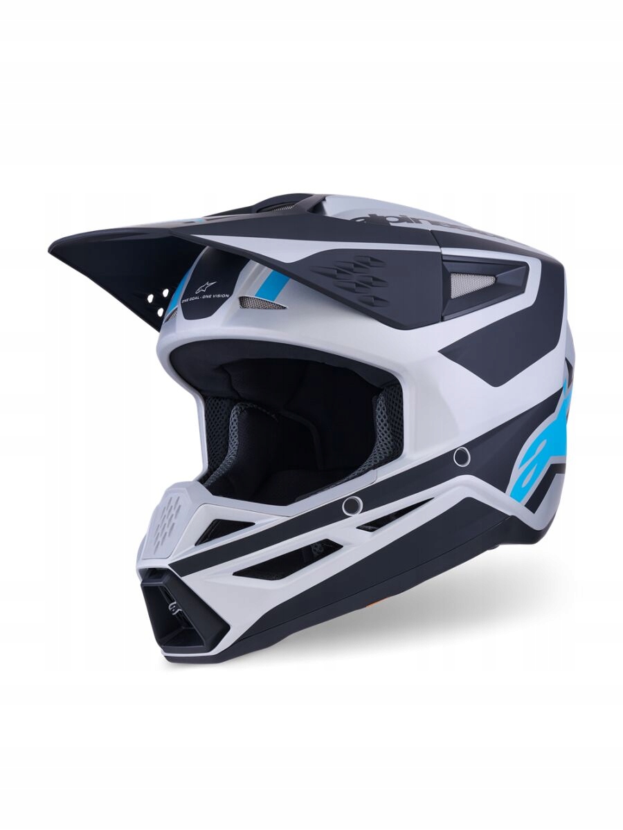 Crossová Prilba Alpinestars Supertech M3 Heat Silver/blue/black L
