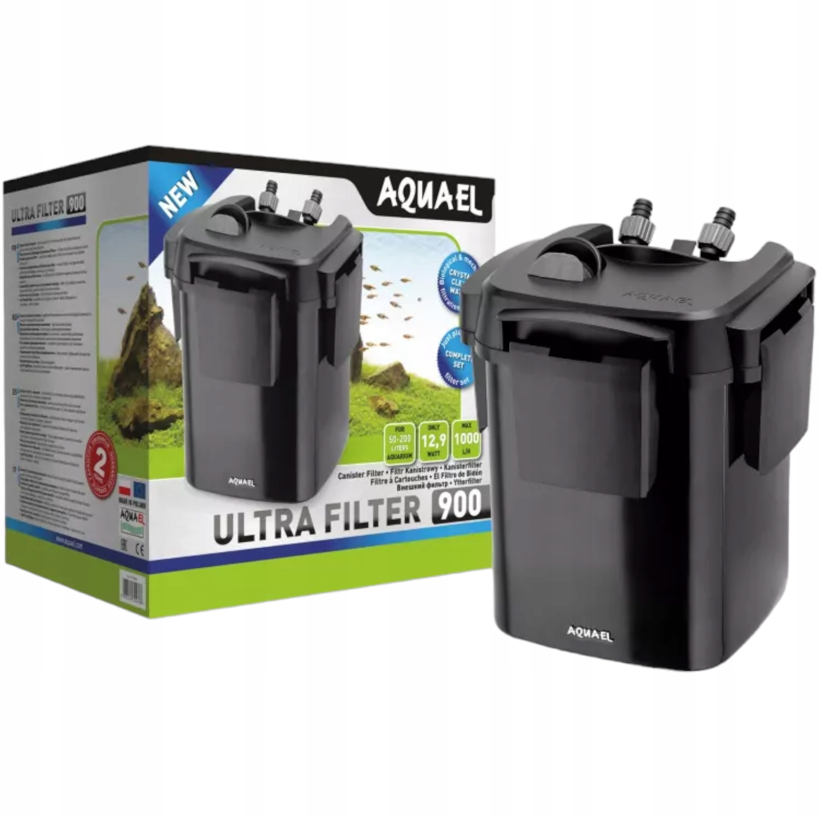 Aquael Ultra Filter 900 filtr zewnętrzny kubełkowy do akwarium 60-200L