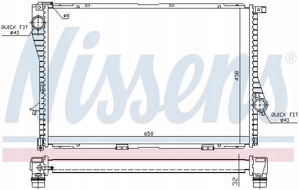 CHLODNICA BMW E39 + KLIMA. / BEHR 2108904 SZT Producent części Nissens